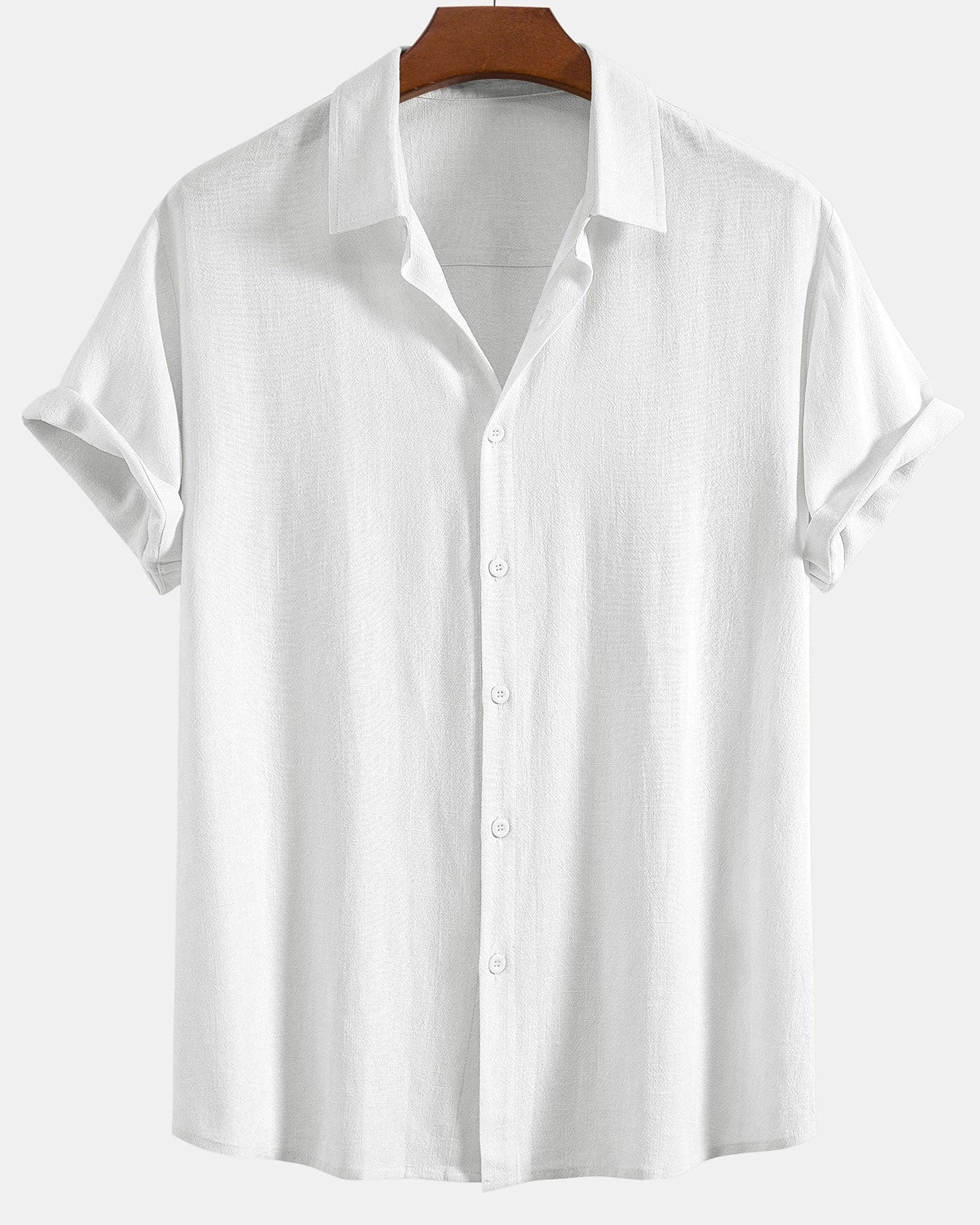 Breathable Linen-Rayon Blend Button-Front Shirt