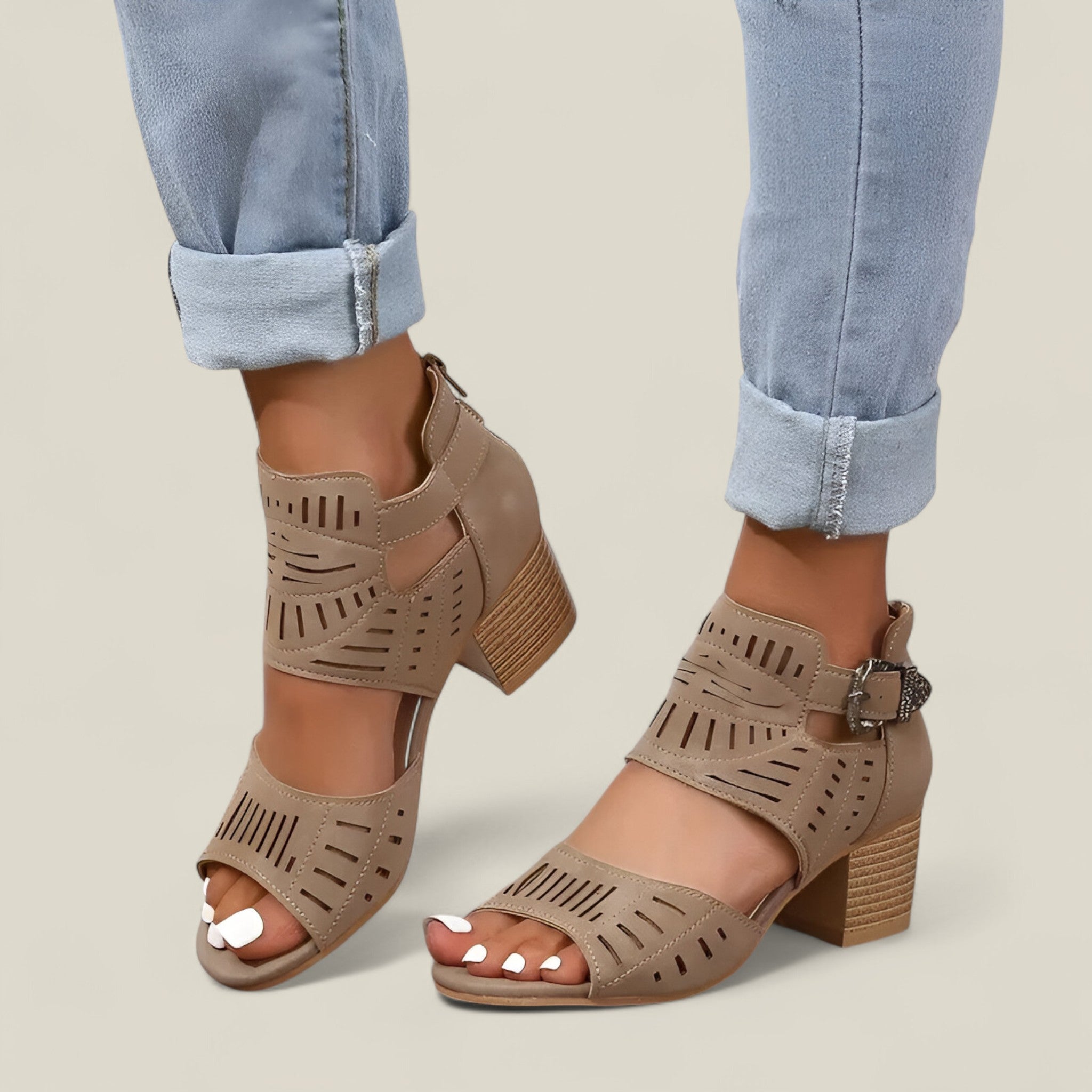 Sloane | Sandales en Veloursa - Apparence Élégante et Confortable