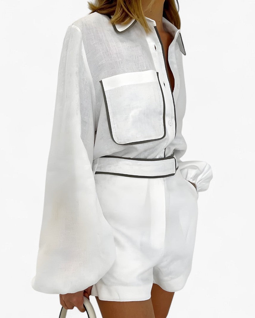 Natalia | Helt hvidt linned - - women's fashion - {{ product_tags }