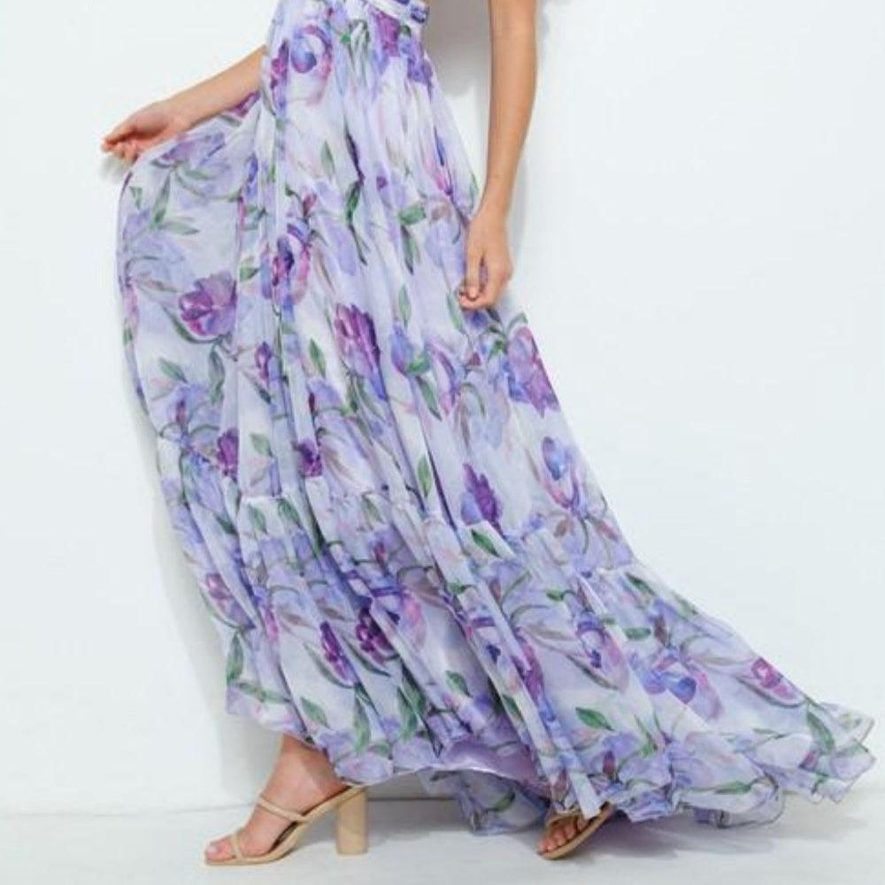 Women's Long patterned ankle-length dress