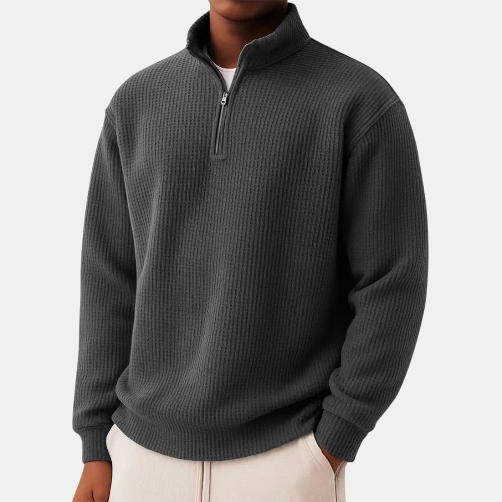 Men's Refined Half-Zip Knit Sweater