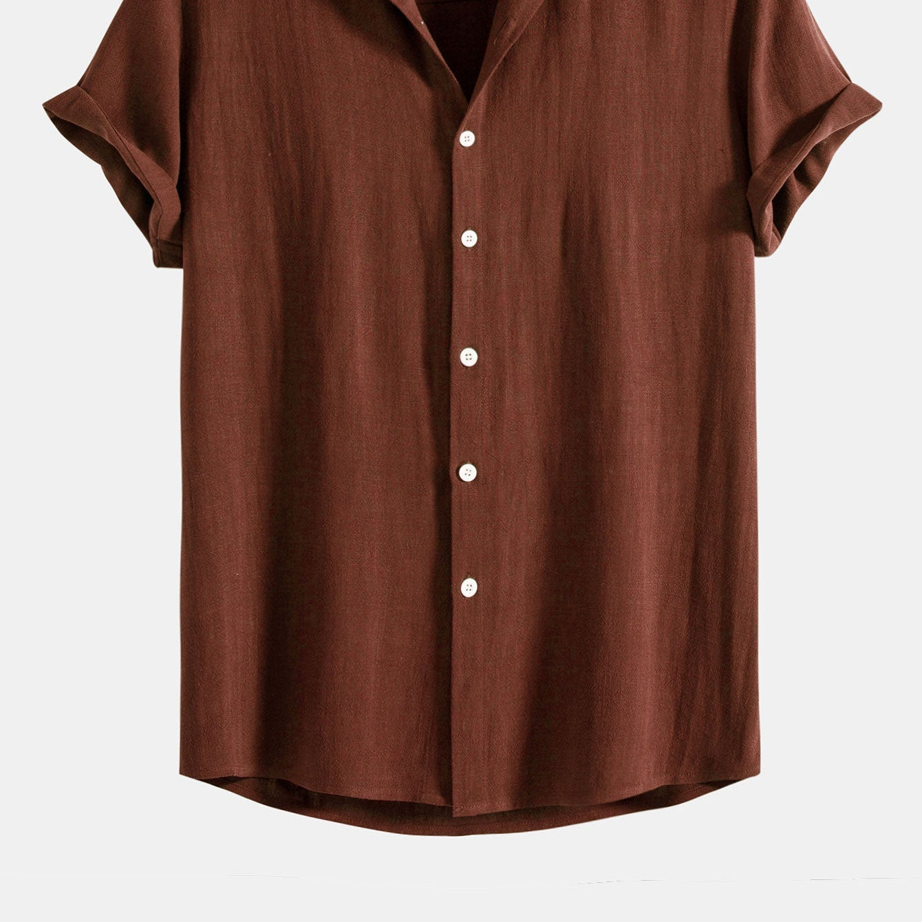 Breathable Linen-Rayon Blend Button-Front Shirt