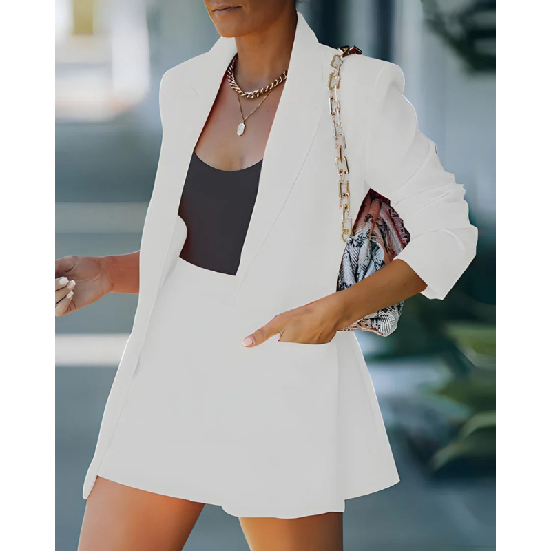 Chic Women's 2-Piece Blazer Set for a Casual, Polished Look