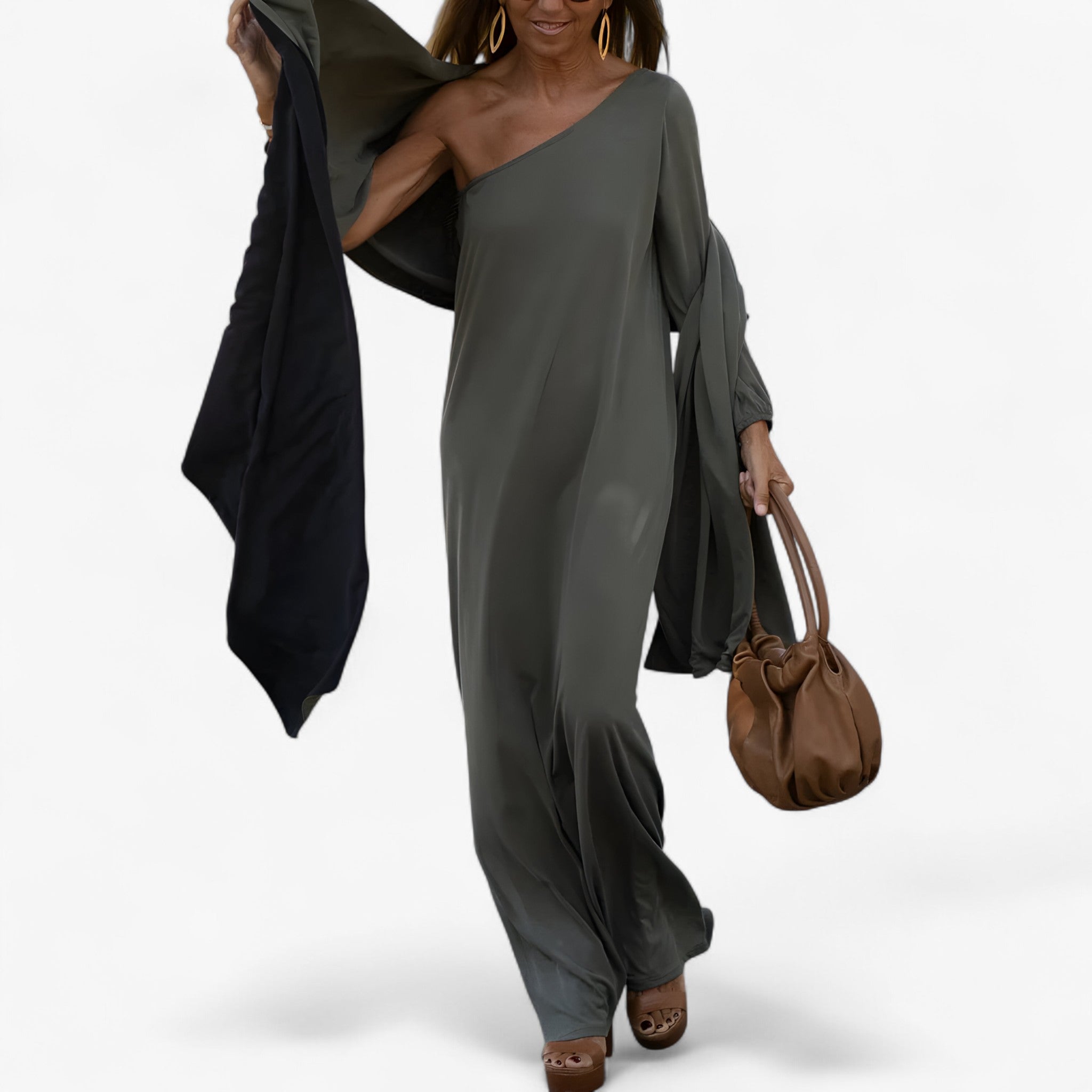 Women's Elegant One-Shoulder Dress – Stylish and Party-Ready