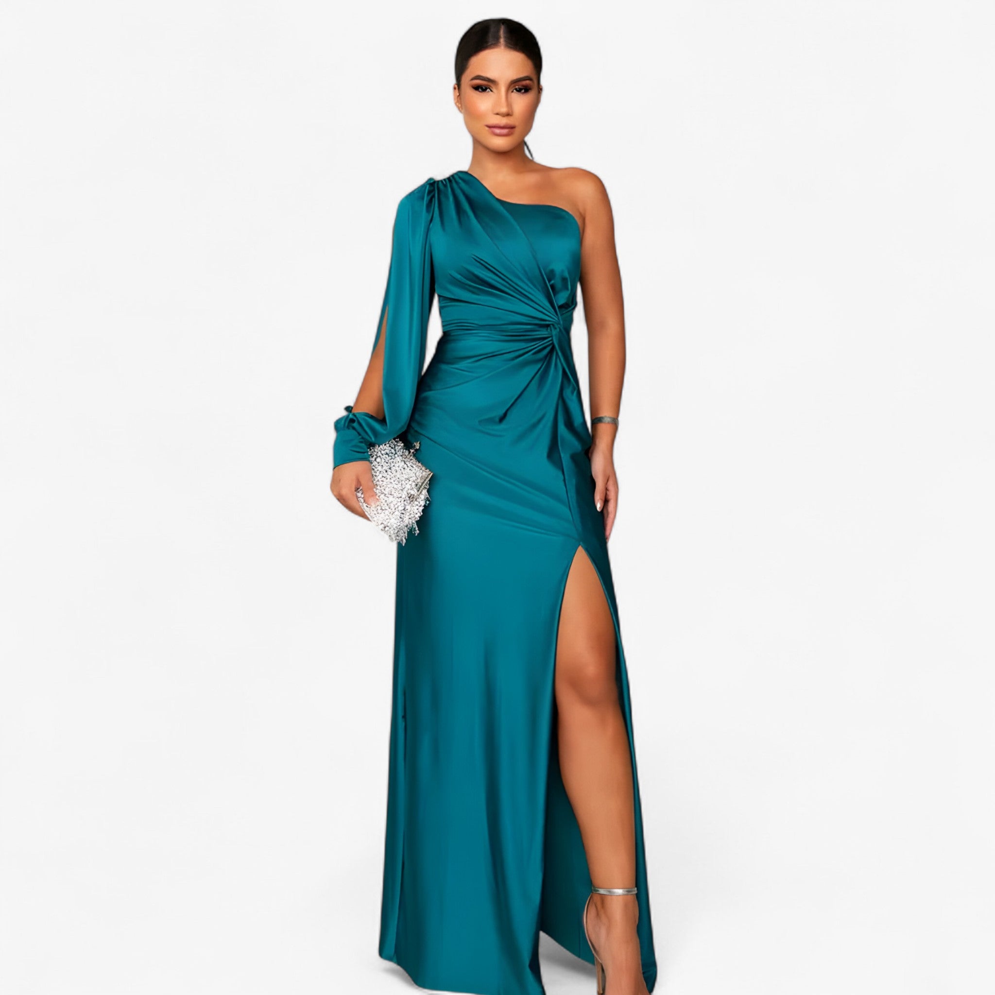 Elegant Satin Dress for Women – Glossy and Timeless Style
