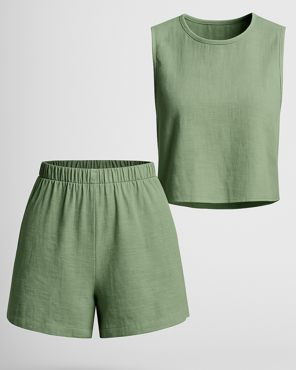 Diara | Sæt til sommer uden arme i to dele - Verde - Diara | Sæt til sommer uden arme i to dele - €25 - {{ product_tags }