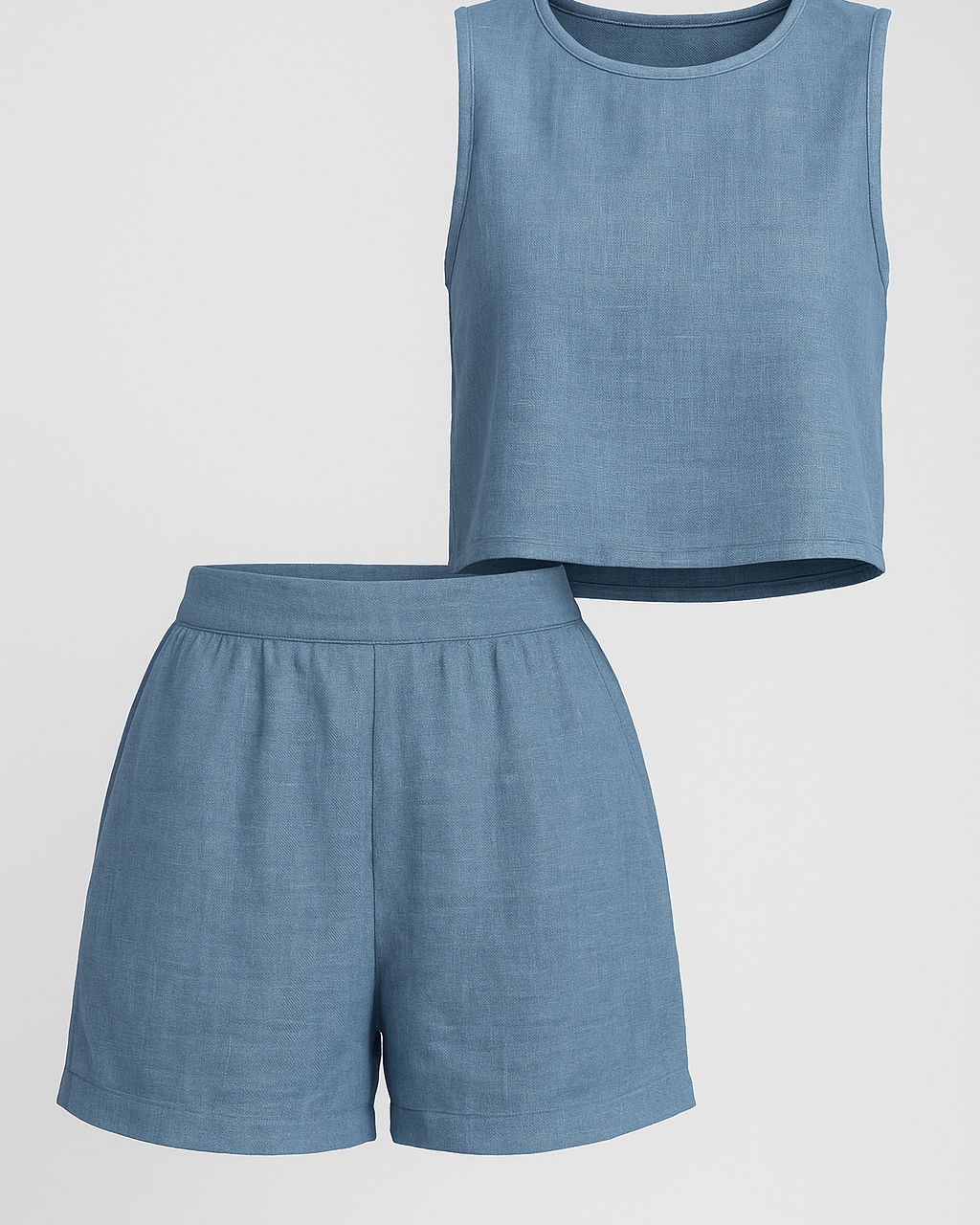 Diara | Sæt til sommer uden arme i to dele - Blu - Diara | Sæt til sommer uden arme i to dele - €25 - {{ product_tags }