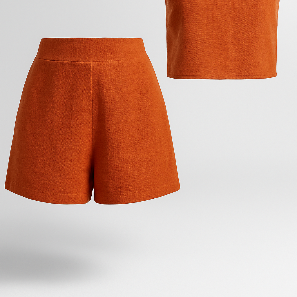 Diara | Sæt til sommer uden arme i to dele - Arancione - Diara | Sæt til sommer uden arme i to dele - €25 - {{ product_tags }