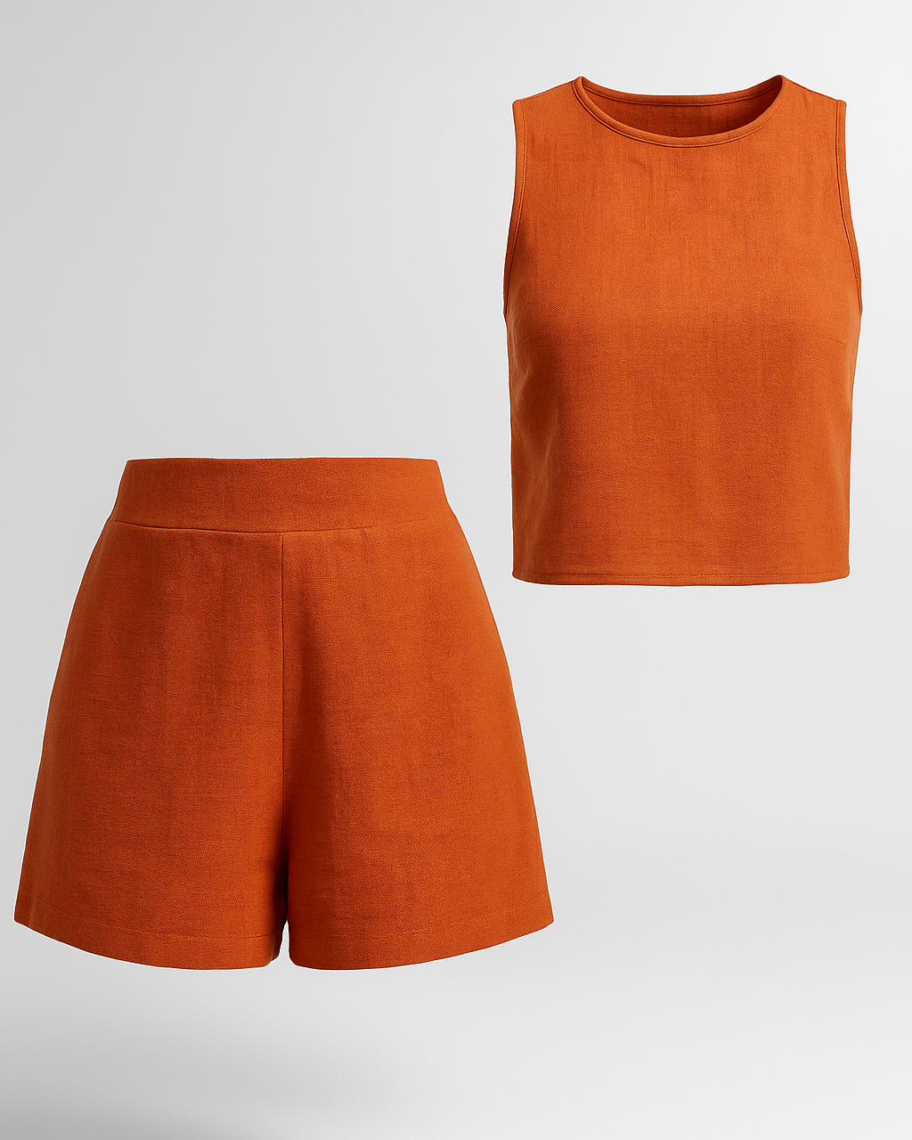 Diara | Sæt til sommer uden arme i to dele - Arancione - Diara | Sæt til sommer uden arme i to dele - €25 - {{ product_tags }