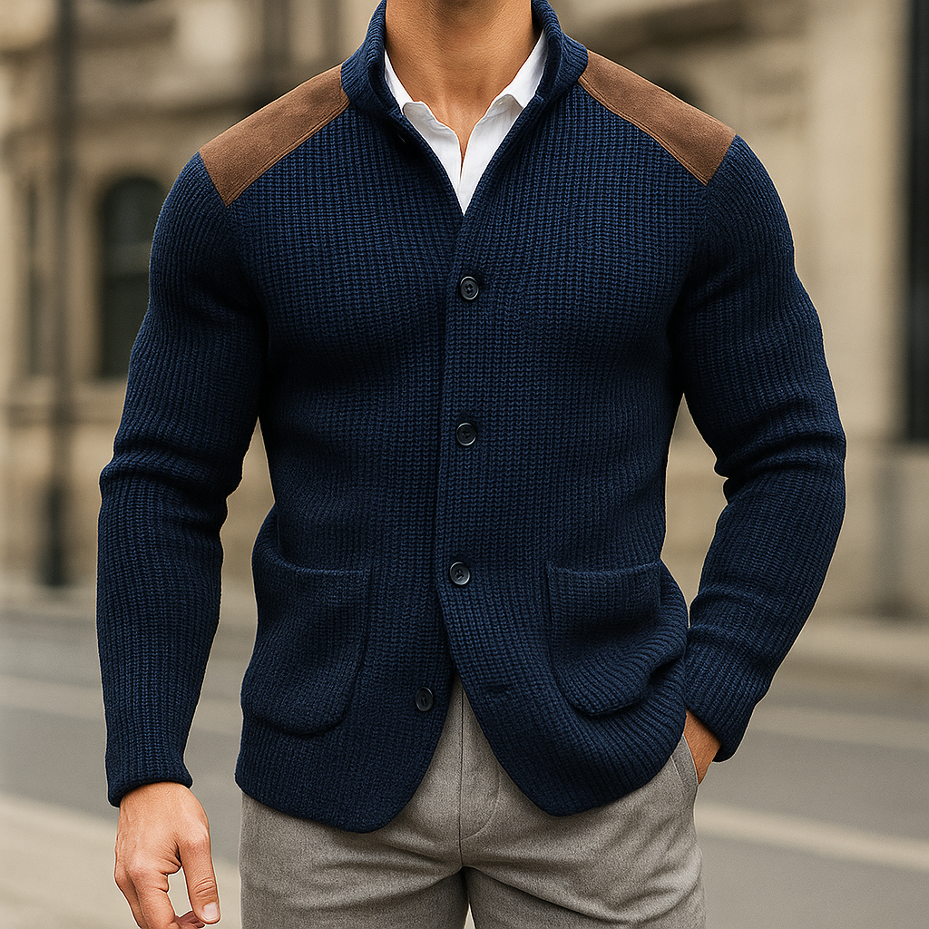 Oliver Buttoned Knit Jacket - Cozy, Stylish Layering Essential