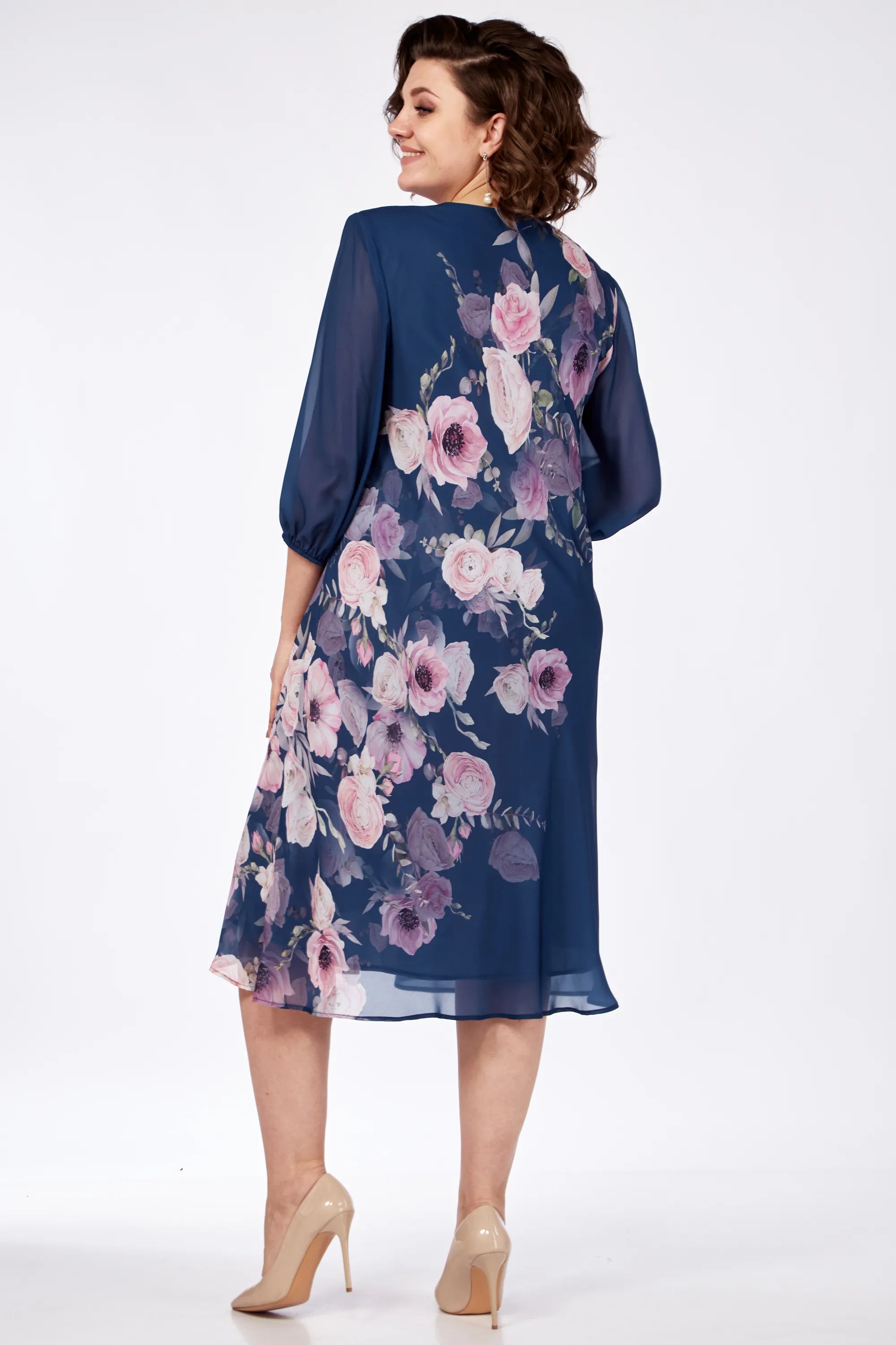 Allison Floral Elegance Dress Red | Cow Clothing