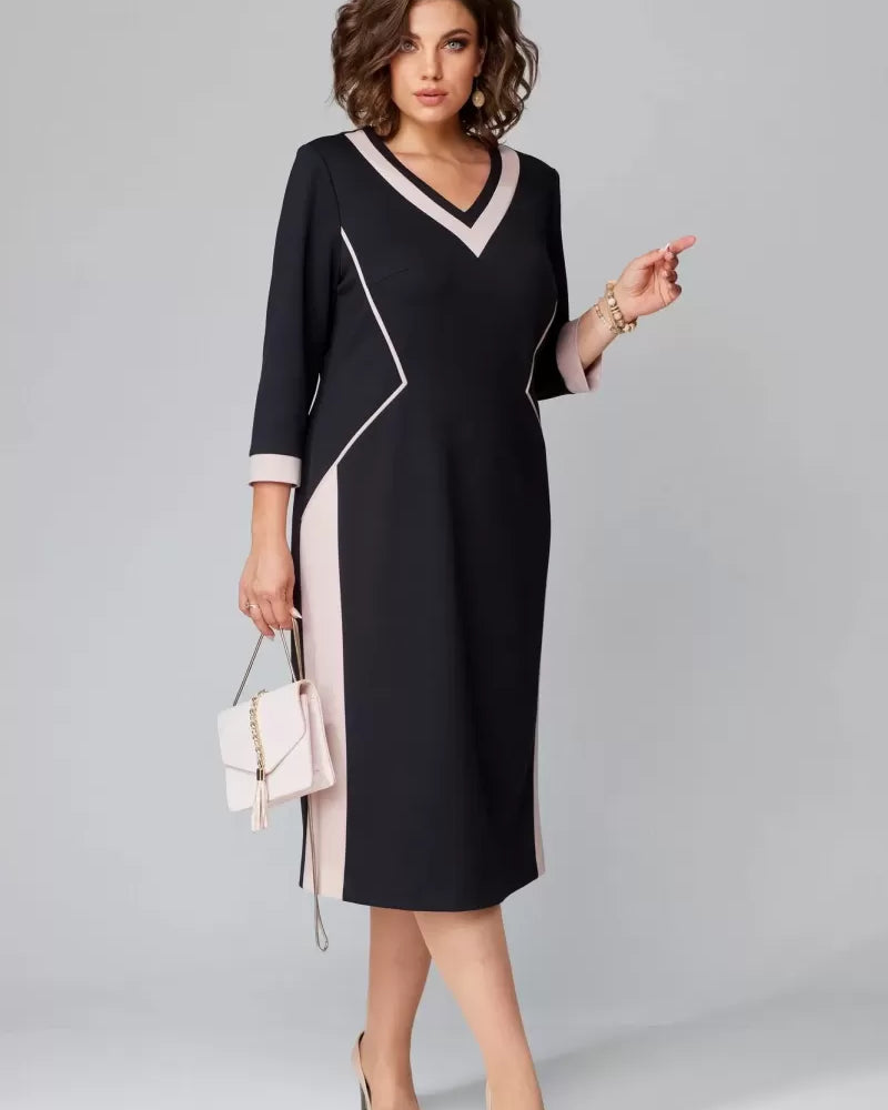 Alexa Timeless V-Neck Dress | Cow Clothing