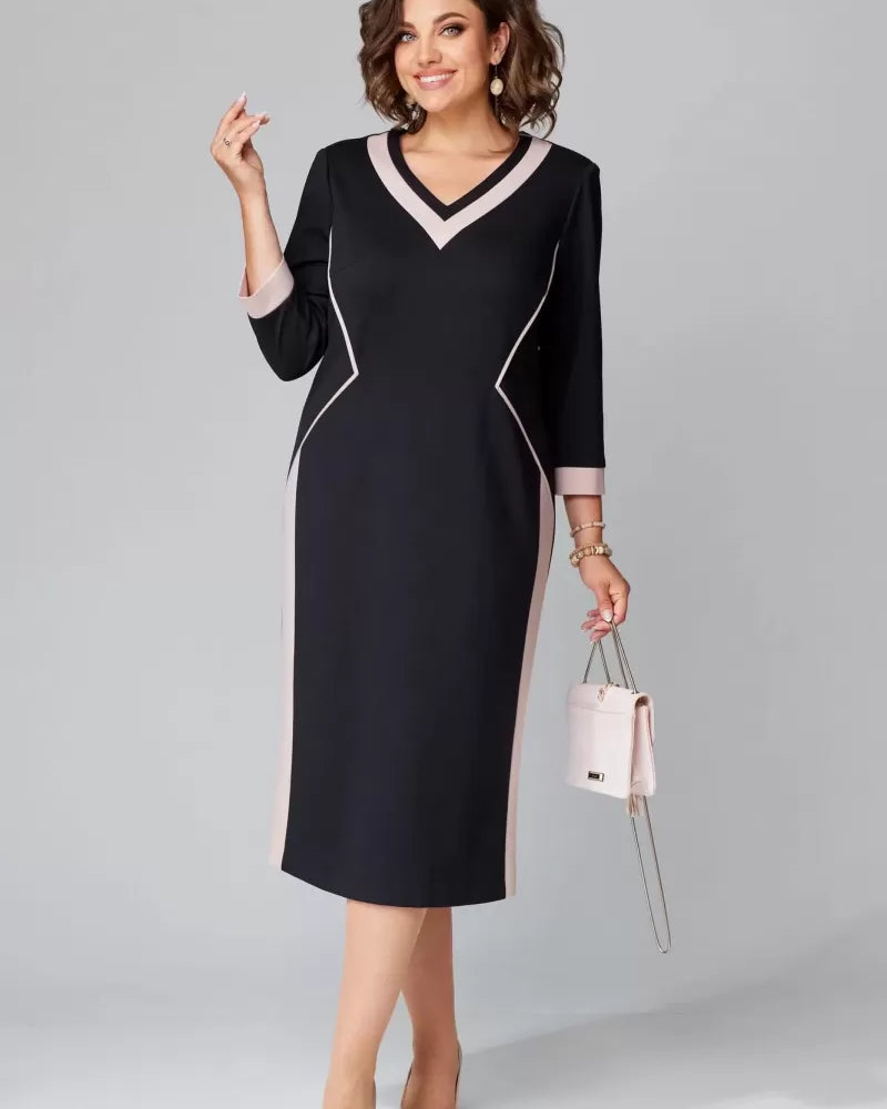 Alexa Timeless V-Neck Dress | Cow Clothing