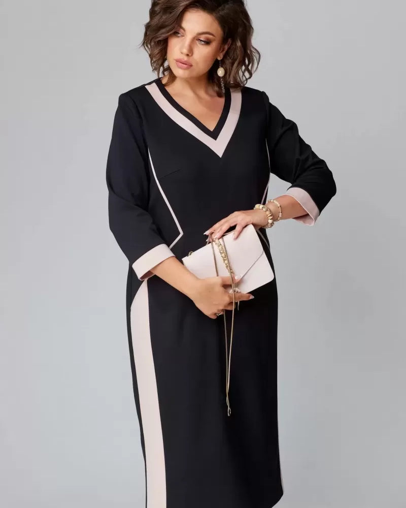 Alexa Timeless V-Neck Dress | Cow Clothing