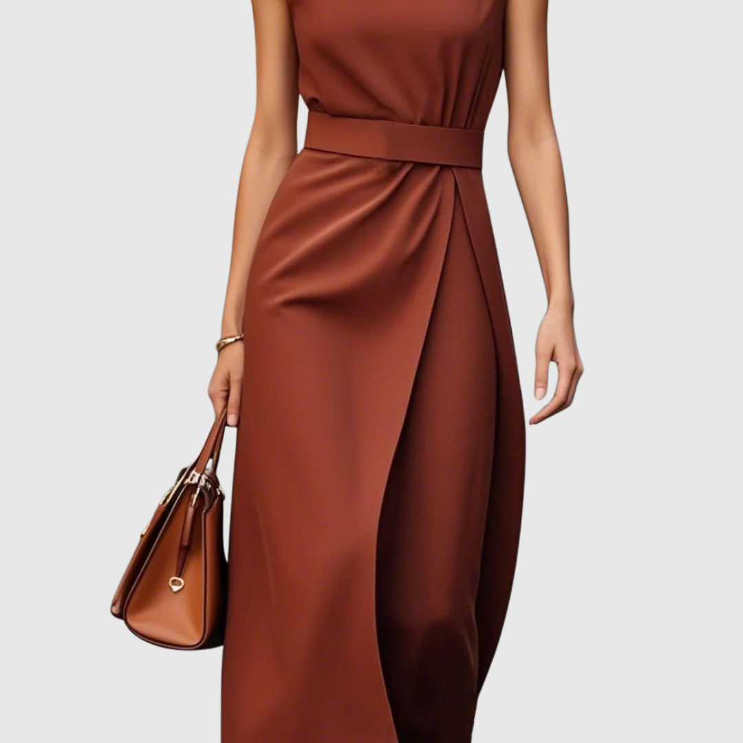 Women's Timeless, Elegant Round-Neck Dress