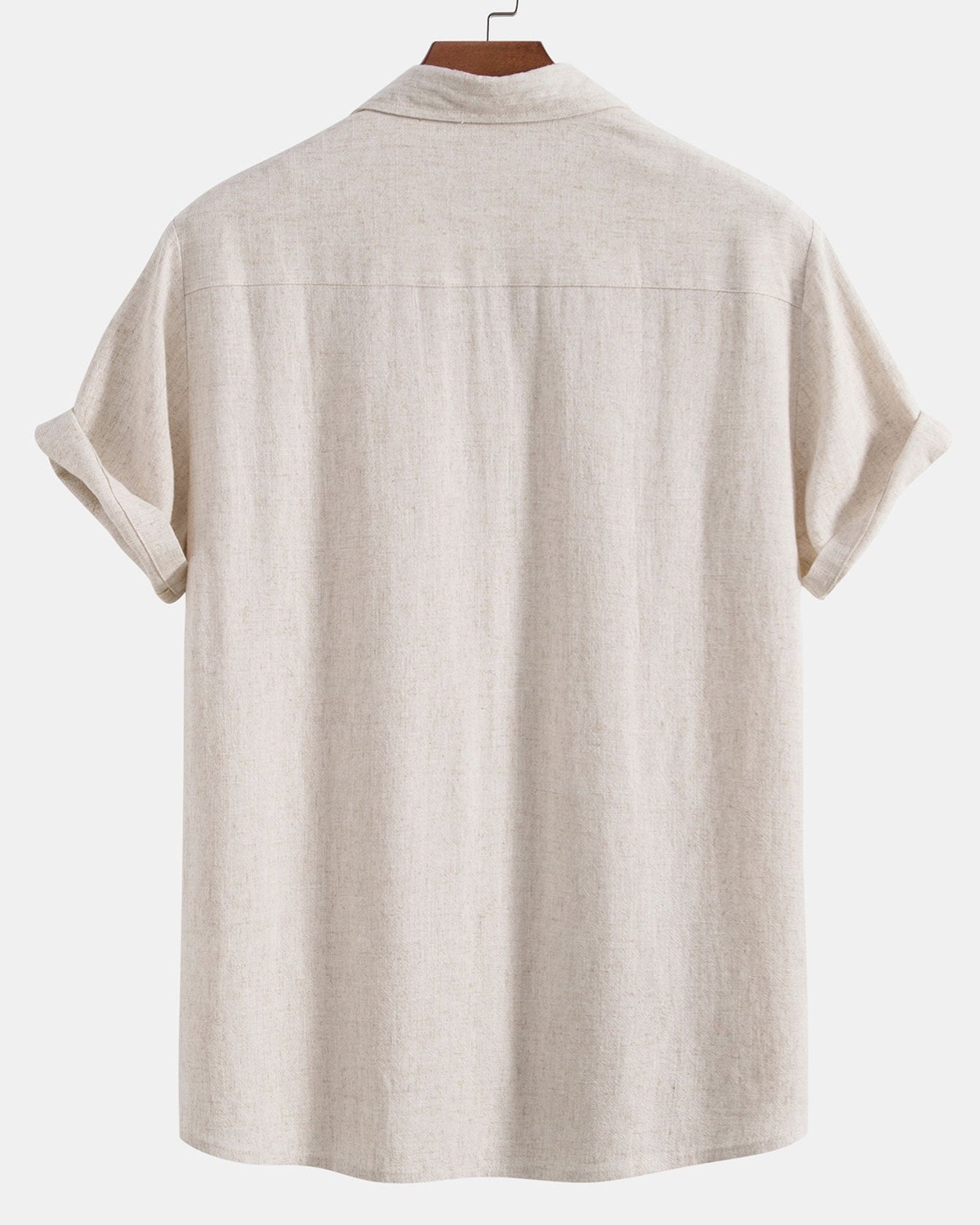 Breathable Linen-Rayon Blend Button-Front Shirt