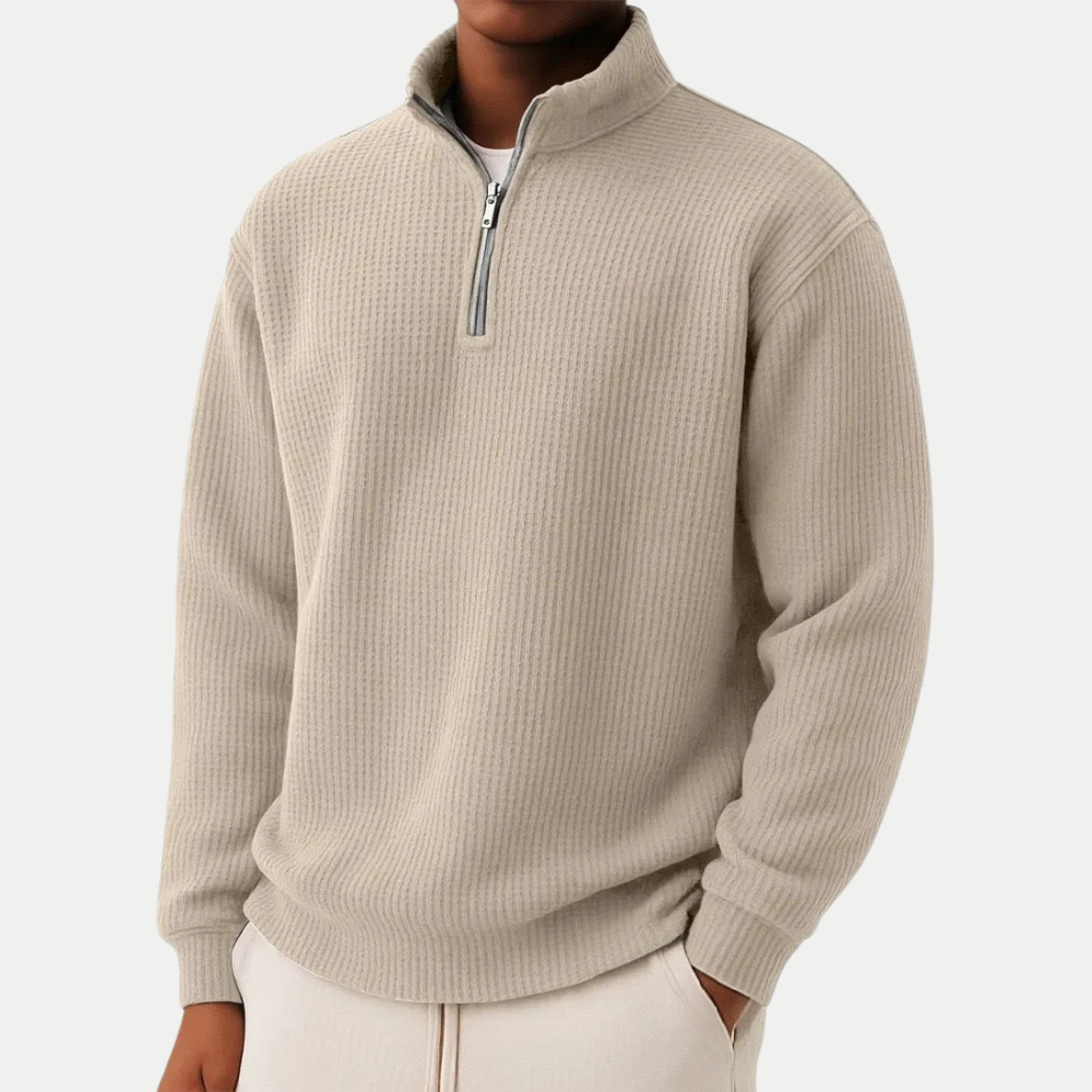 Men's Refined Half-Zip Knit Sweater