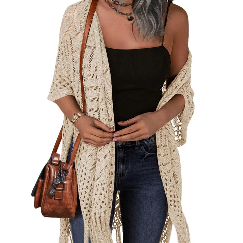 Cozy Summer Hollow-Out Tassel Outerwear