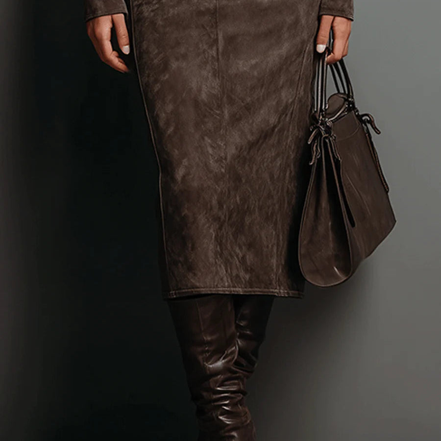 Emma - Elegant Long-Sleeve Midi Dress