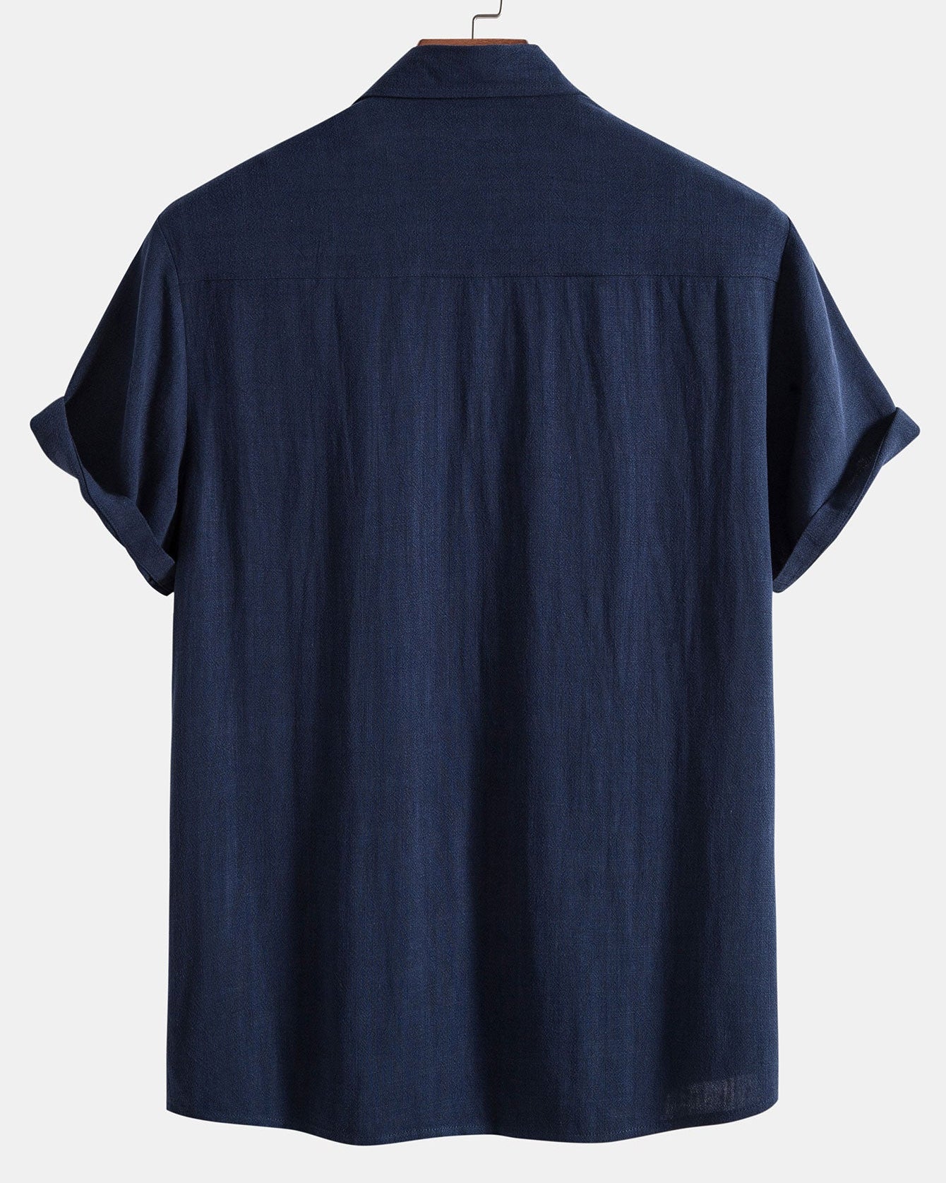 Breathable Linen-Rayon Blend Button-Front Shirt
