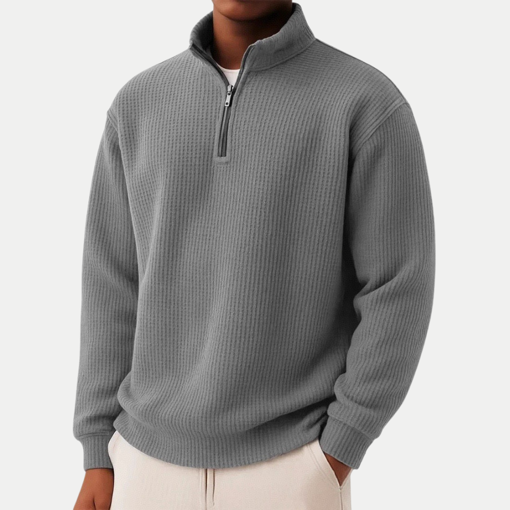 Men's Refined Half-Zip Knit Sweater