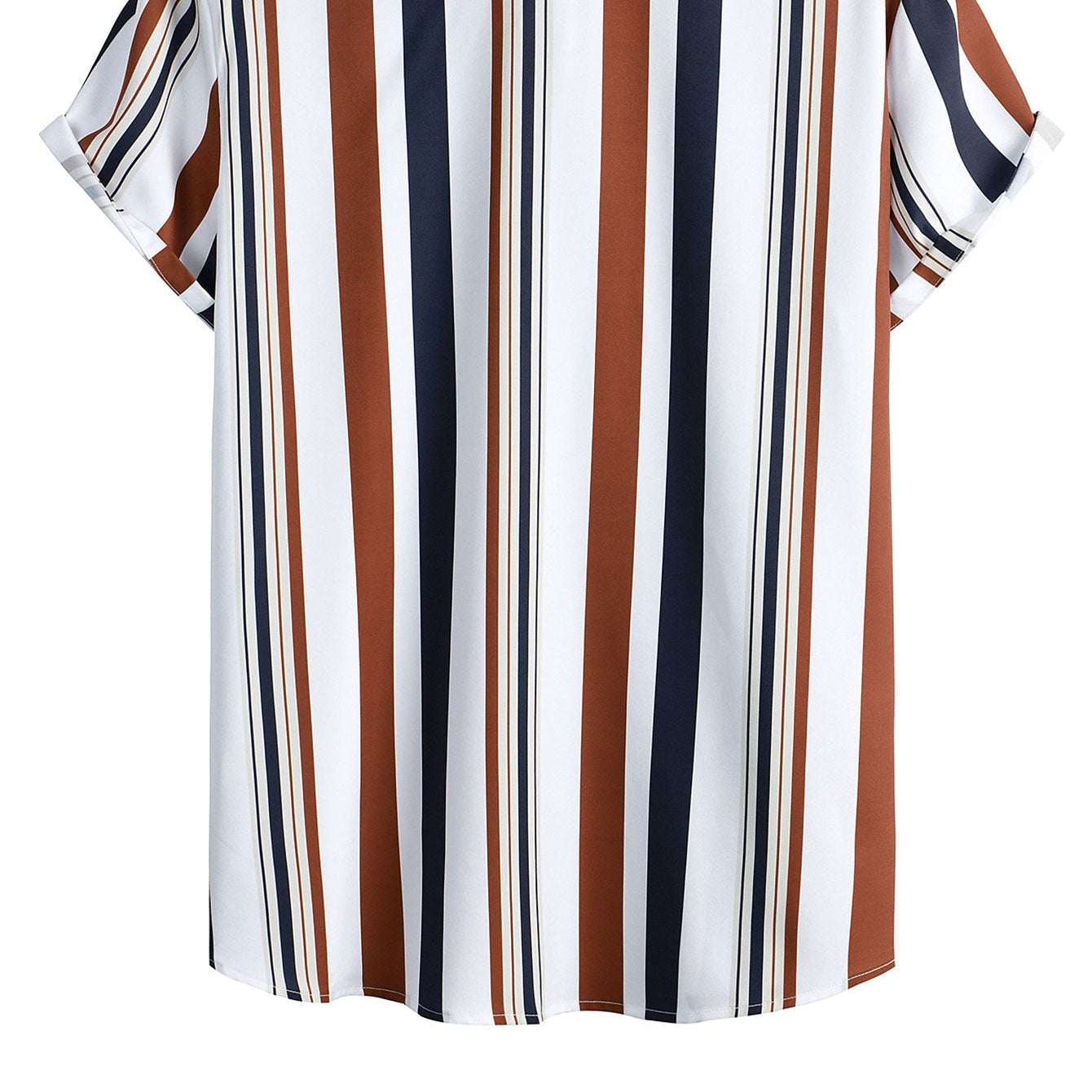 Men's Colorful Striped Print Shirt & Matching Swim Shorts Set