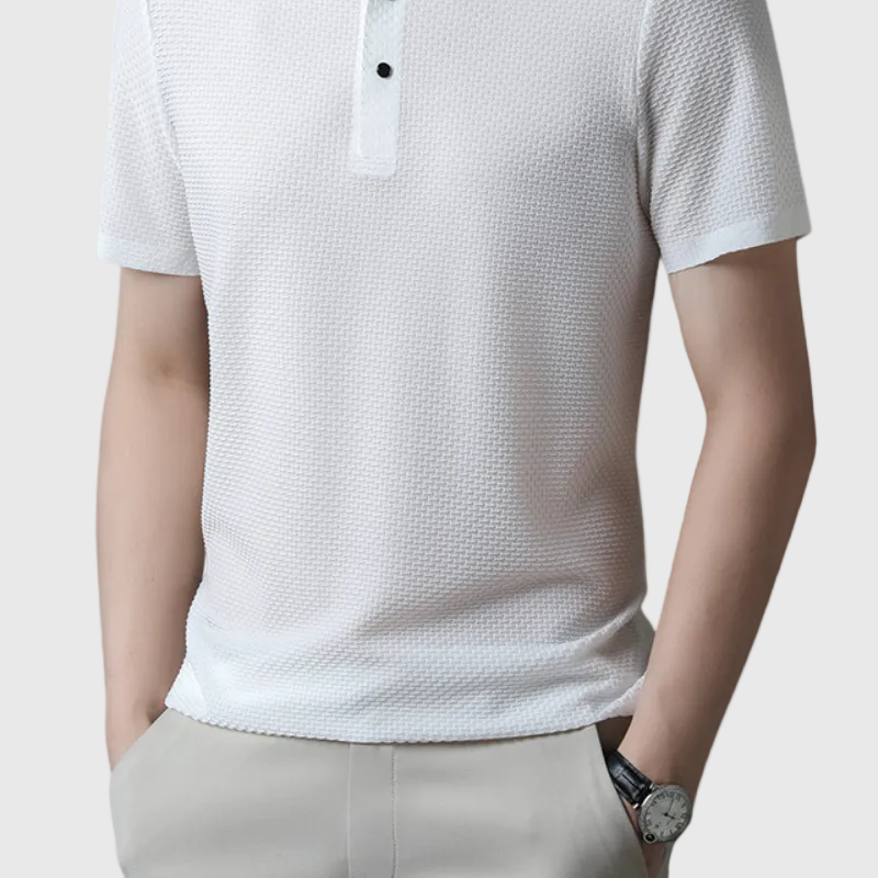 Men's Silk Polo with Anti-Stain Protection
