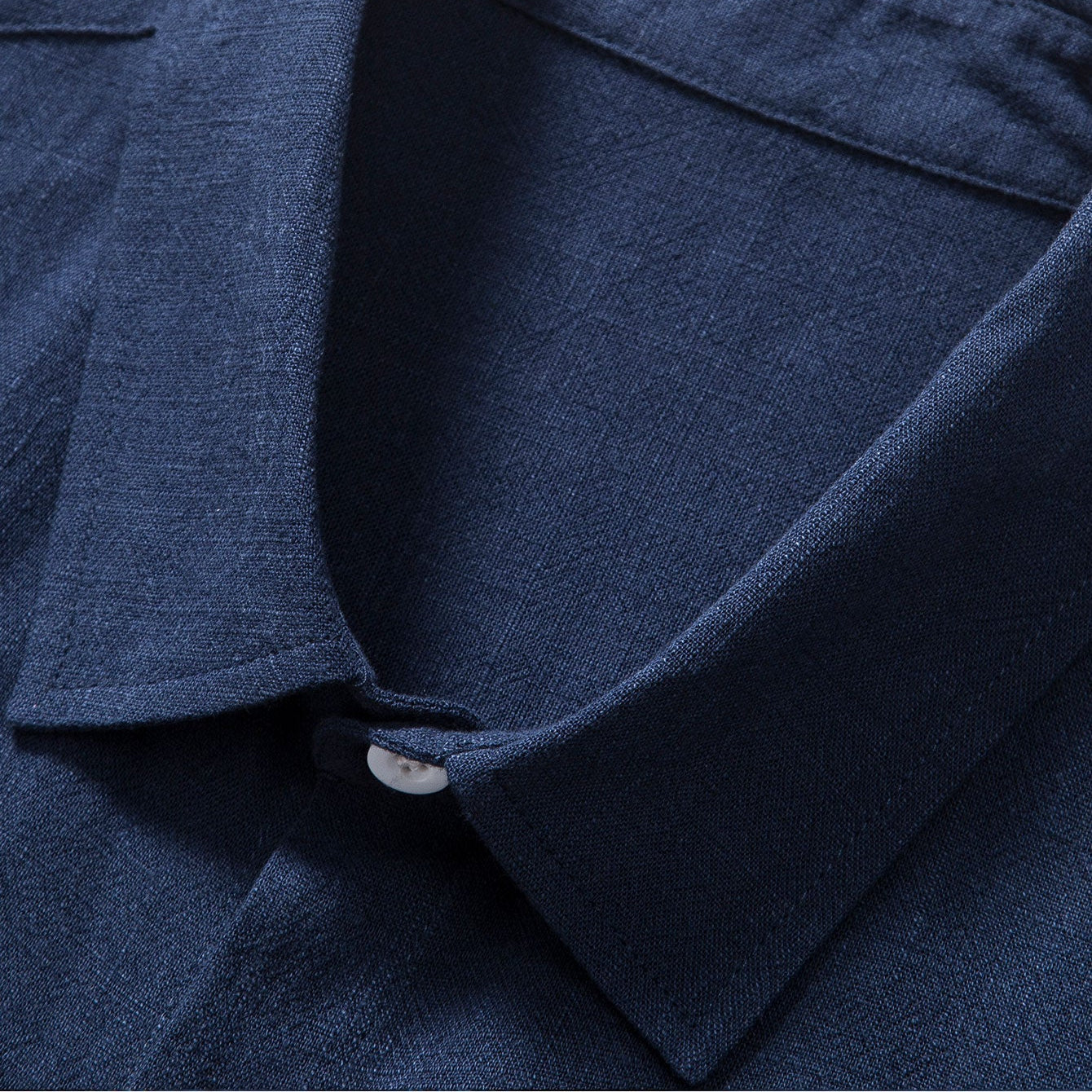 Breathable Linen-Rayon Blend Button-Front Shirt