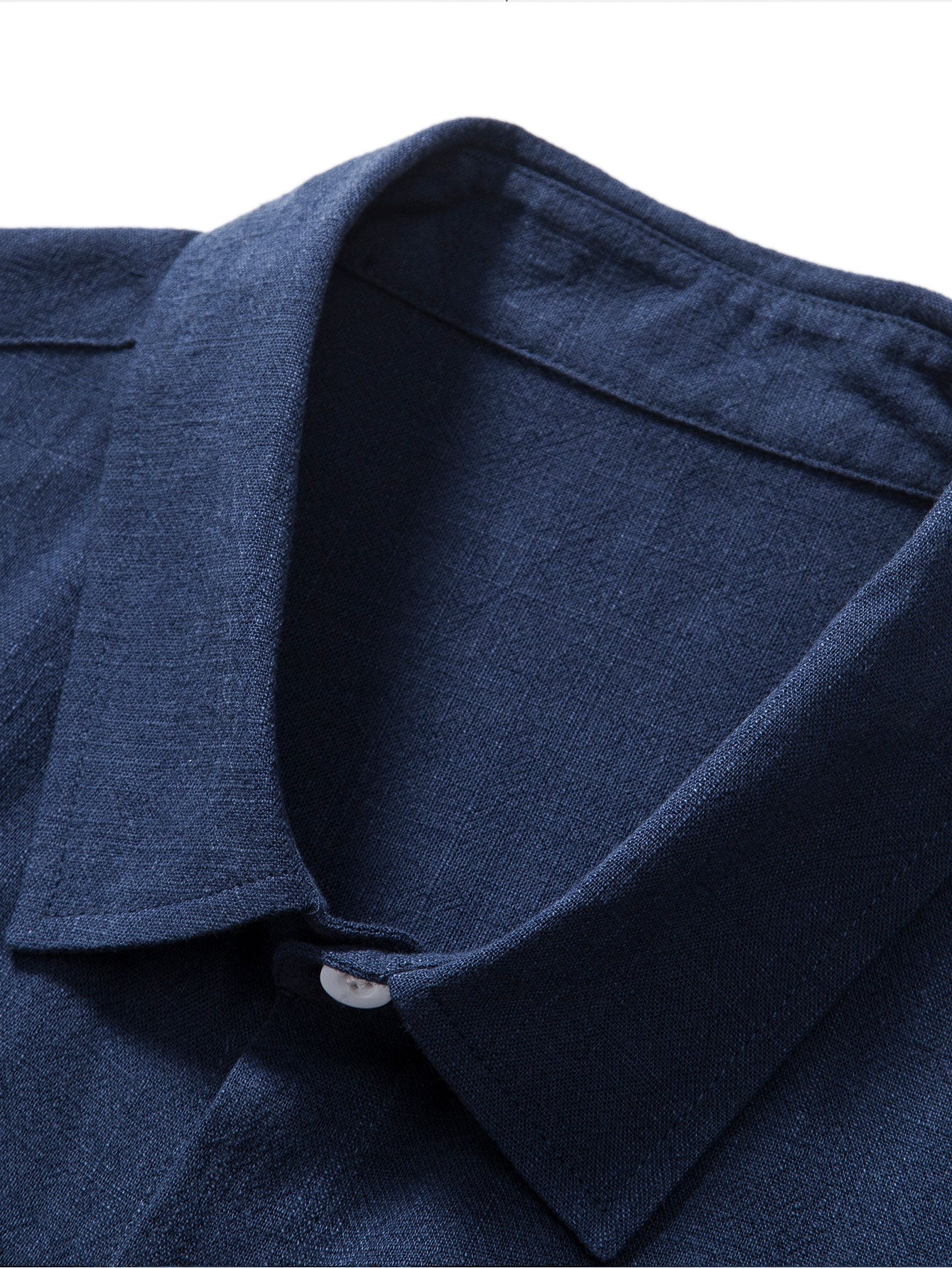 Breathable Linen-Rayon Blend Button-Front Shirt