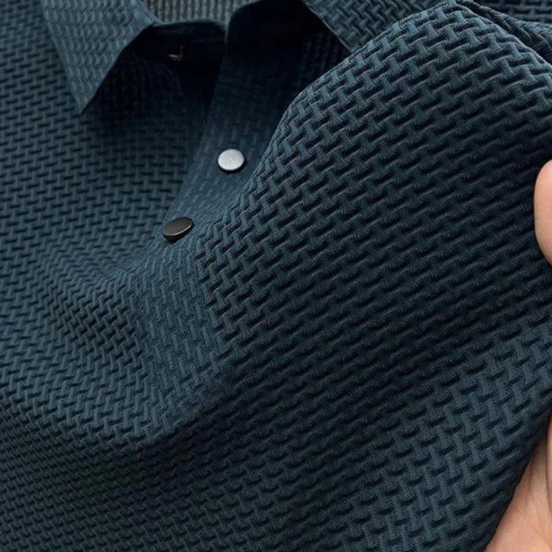 Men's Silk Polo with Anti-Stain Protection