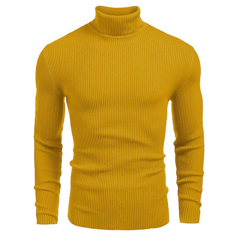 Slim-Fit Ribbed Turtleneck Sweater — Sleek, Cozy Knit
