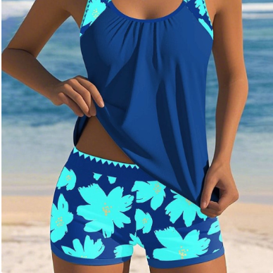 Ellen florales Tankini-Oberteil mit passendem Boxer-Set