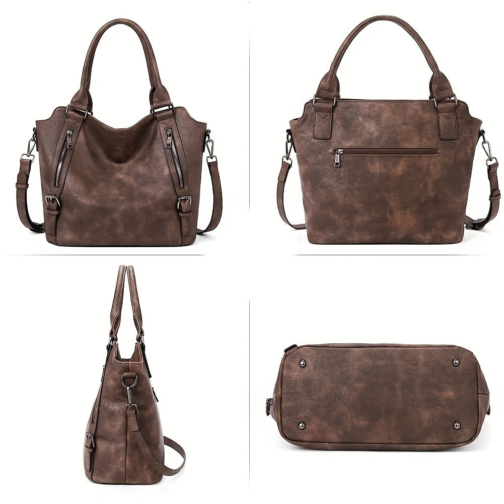 Andrea: Timeless Classic Shoulder Bag Leather Red | Cow Clothing