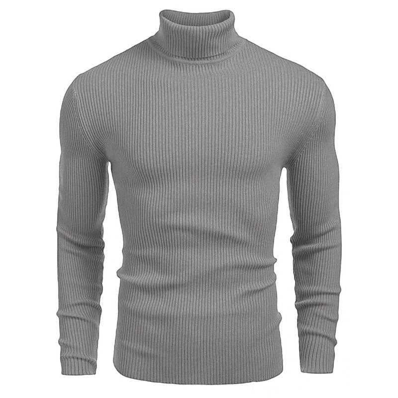 Slim-Fit Ribbed Turtleneck Sweater — Sleek, Cozy Knit