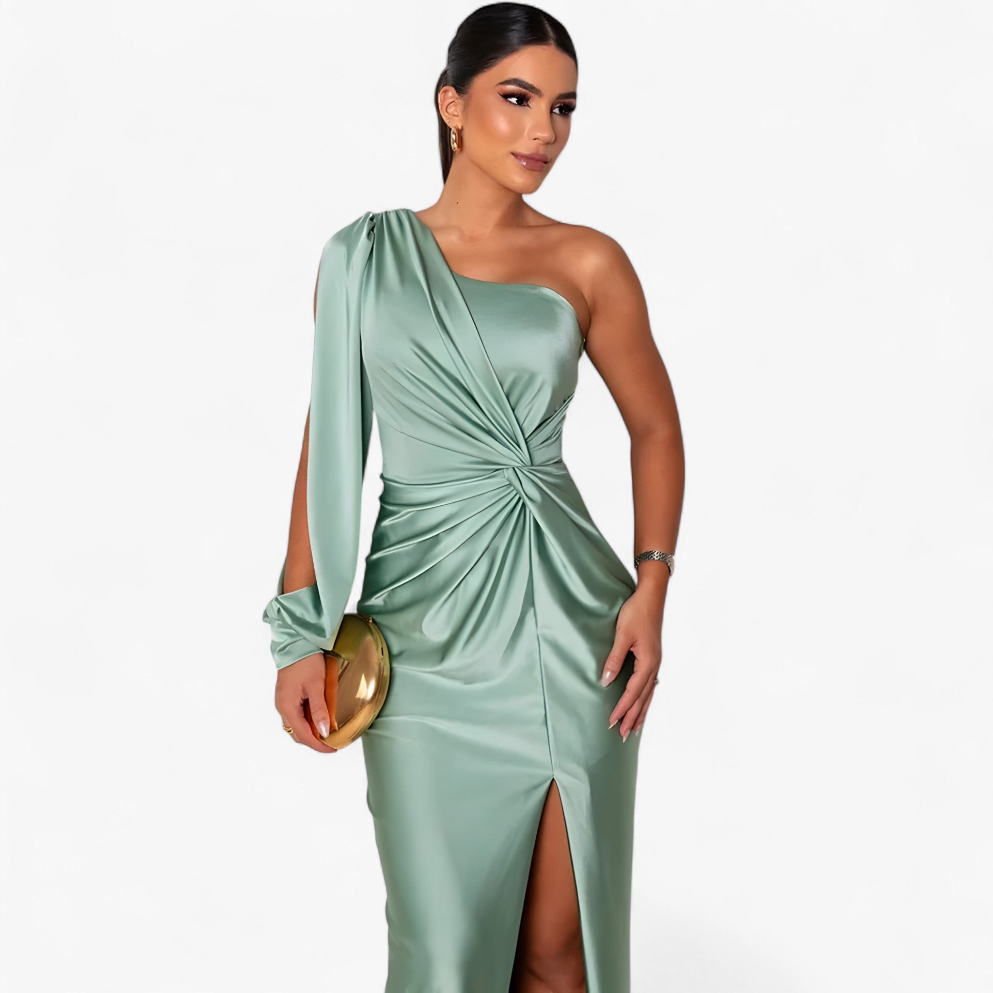 Elegant Satin Dress for Women – Glossy and Timeless Style