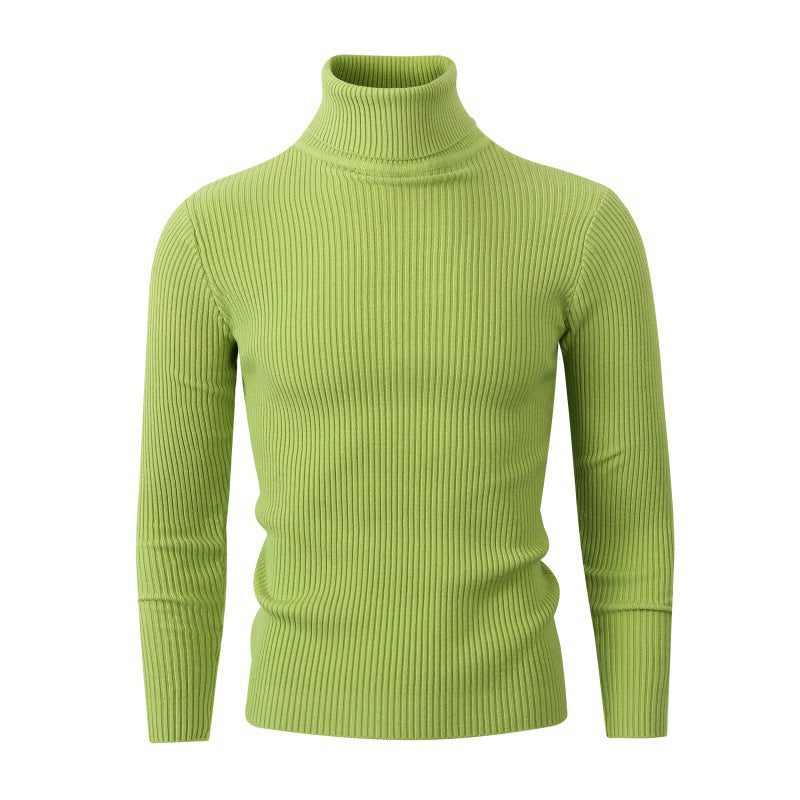 Slim-Fit Ribbed Turtleneck Sweater — Sleek, Cozy Knit