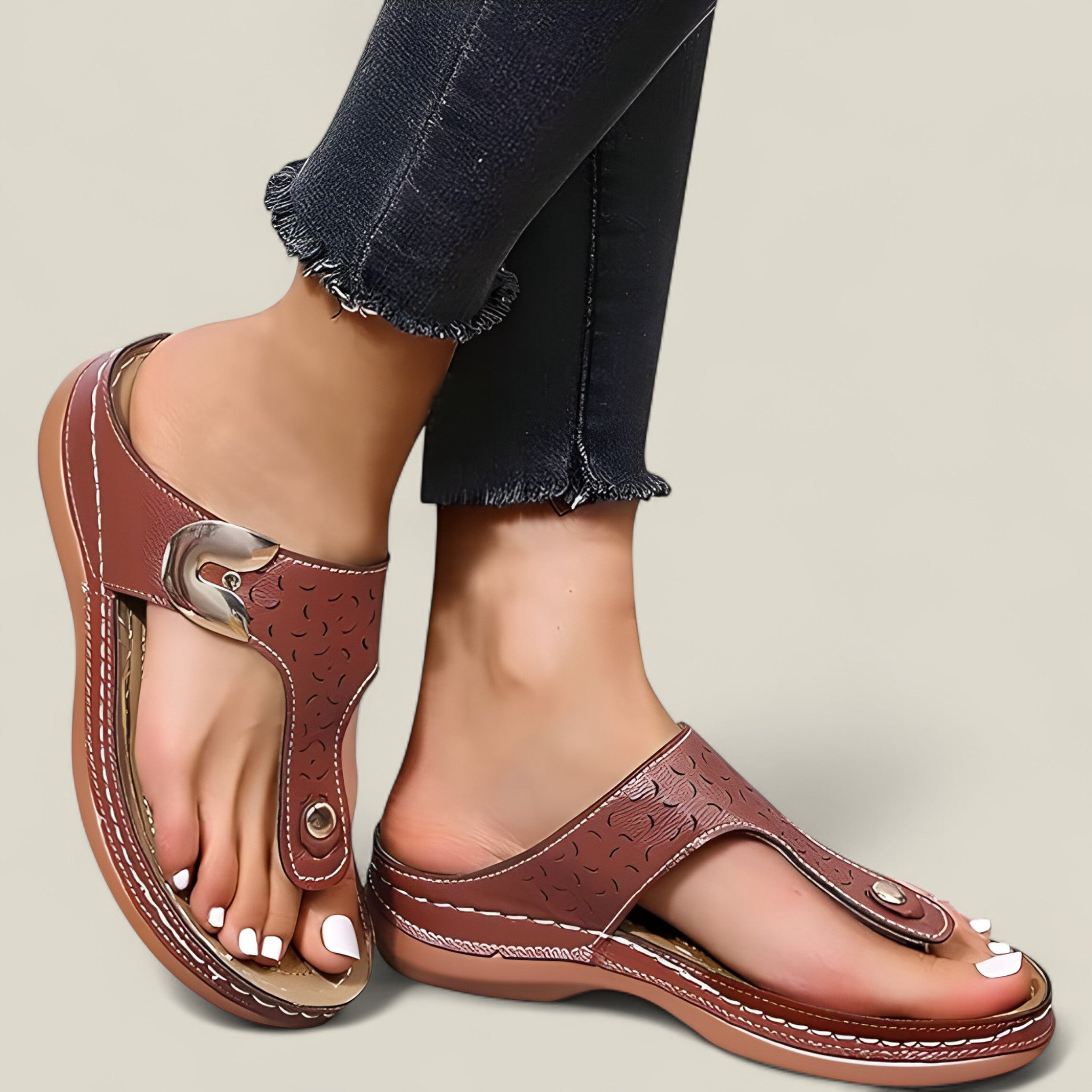 Aisa | Sandales plates – Élégantes et confortables