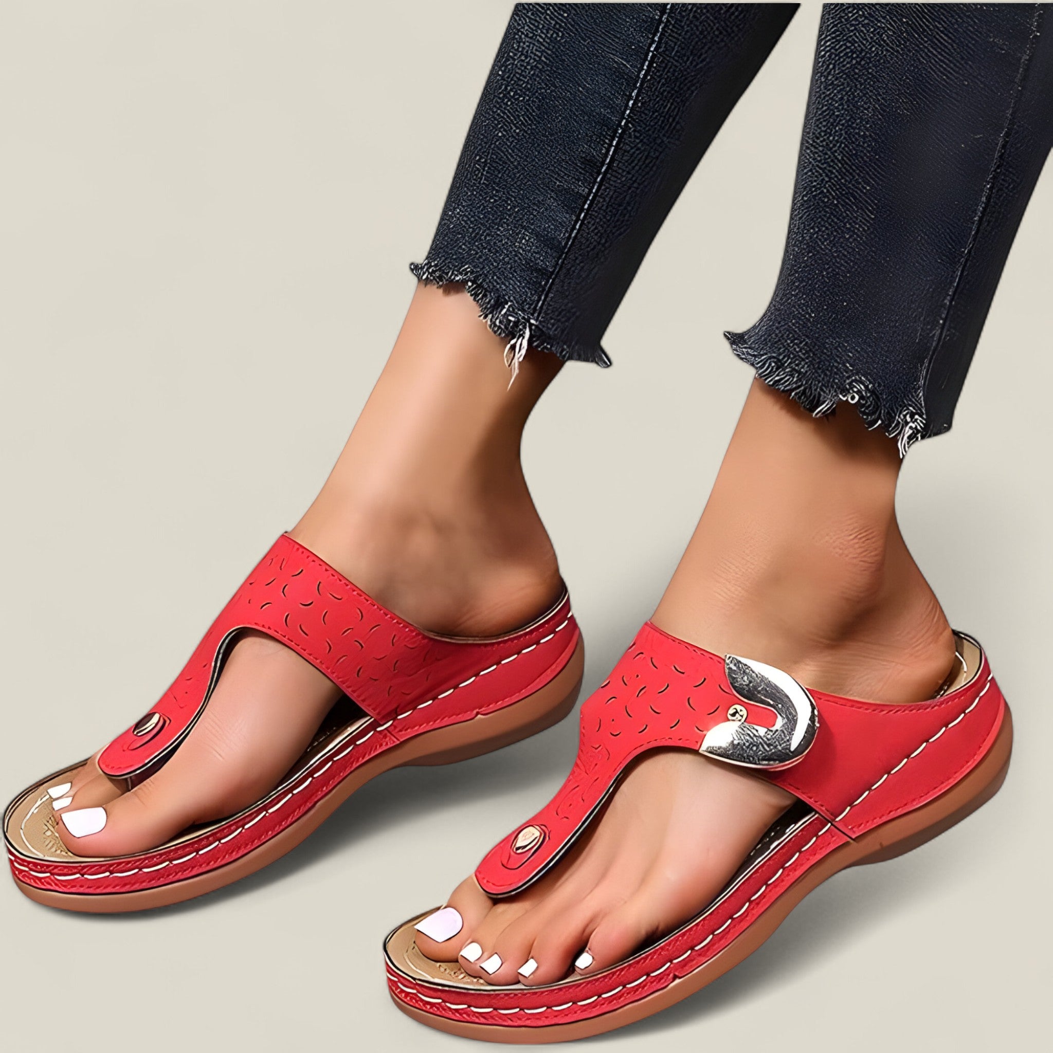 Aisa | Sandales plates – Élégantes et confortables