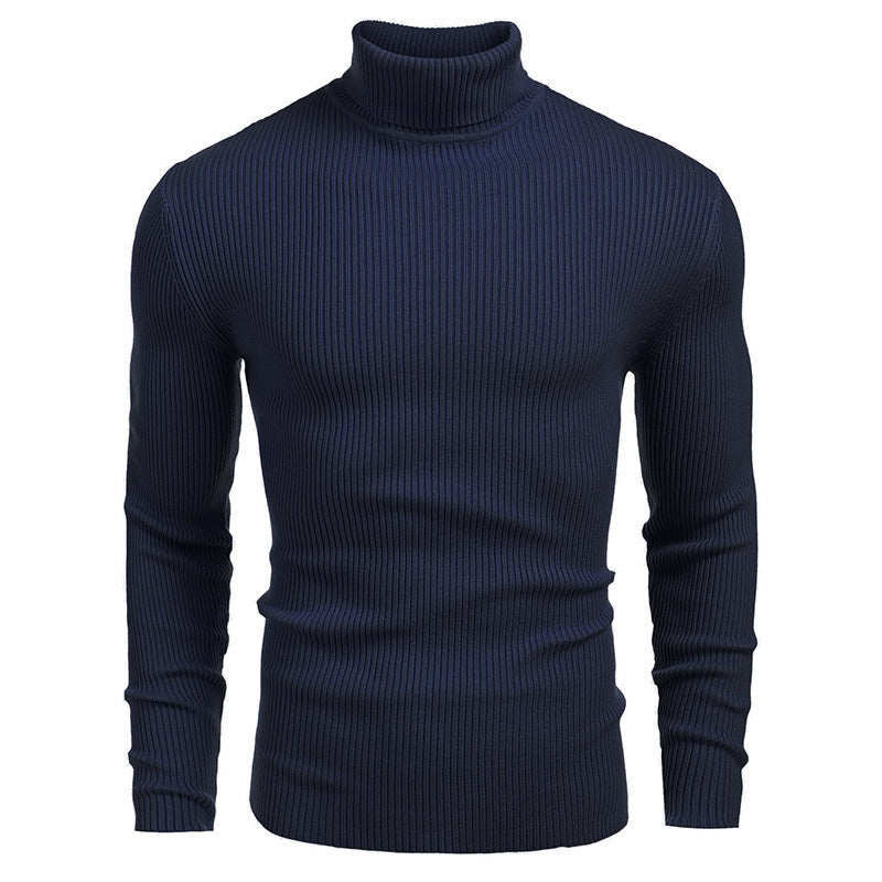Slim-Fit Ribbed Turtleneck Sweater — Sleek, Cozy Knit