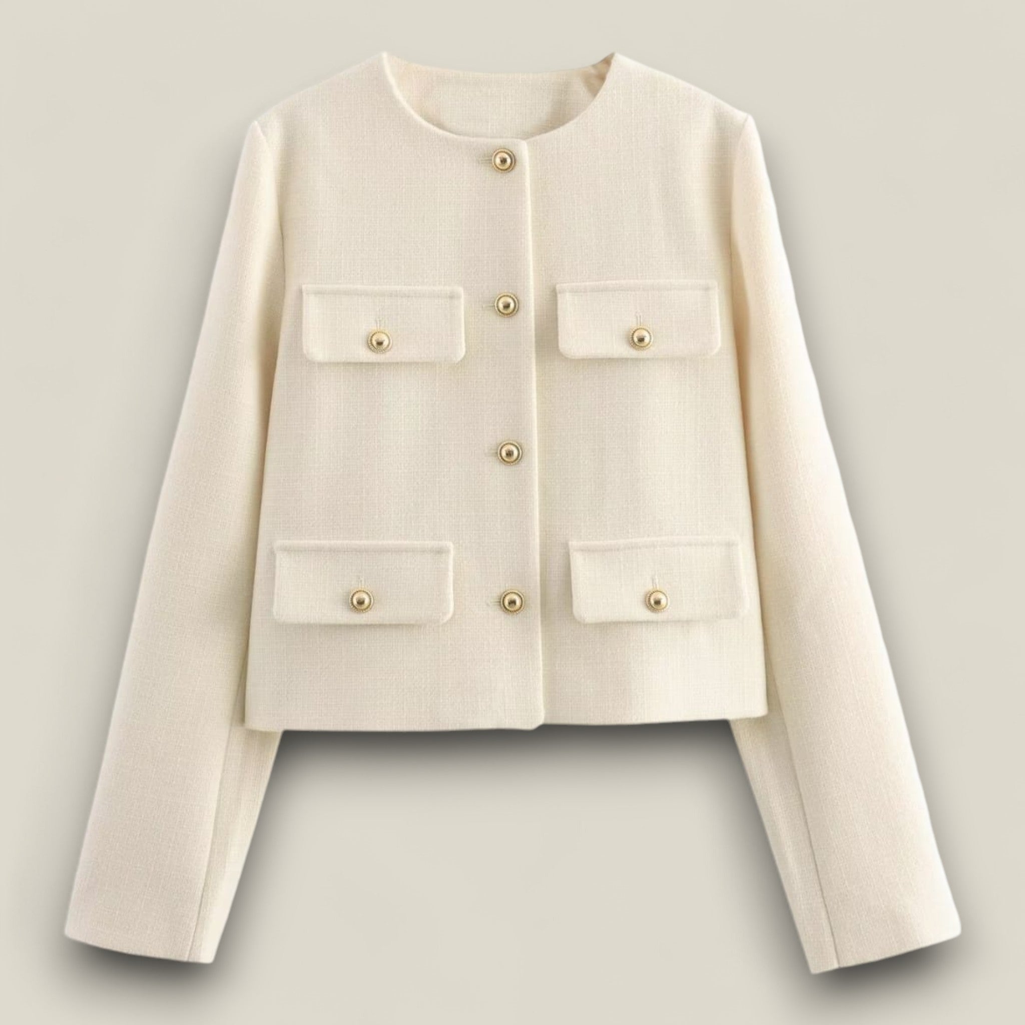 Isabelle | Veste en Tweed Courte - Confort et élégance