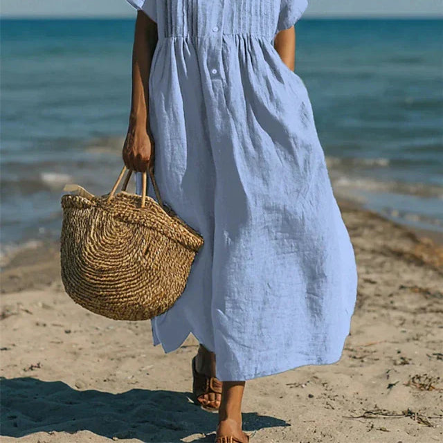 Alice Button-Front Shirt Dress
