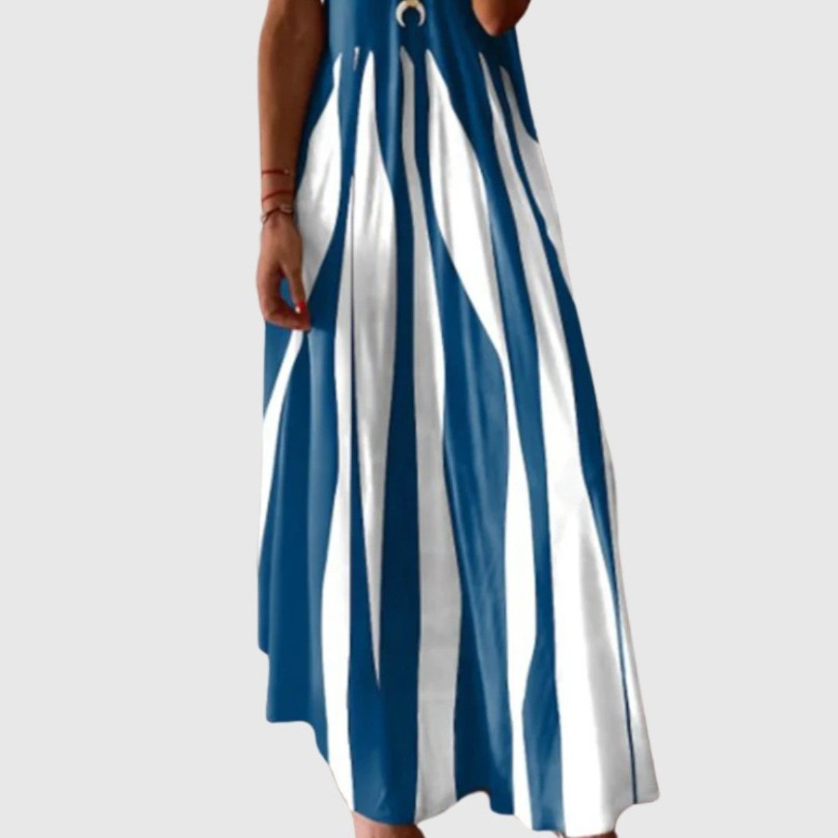 Women's Chic Sleeveless Striped Maxi Dress