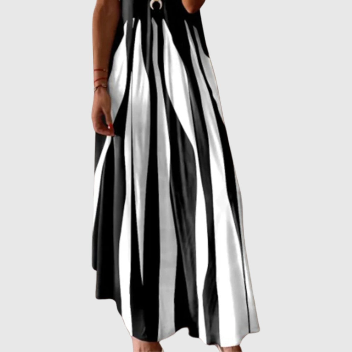 Women's Chic Sleeveless Striped Maxi Dress