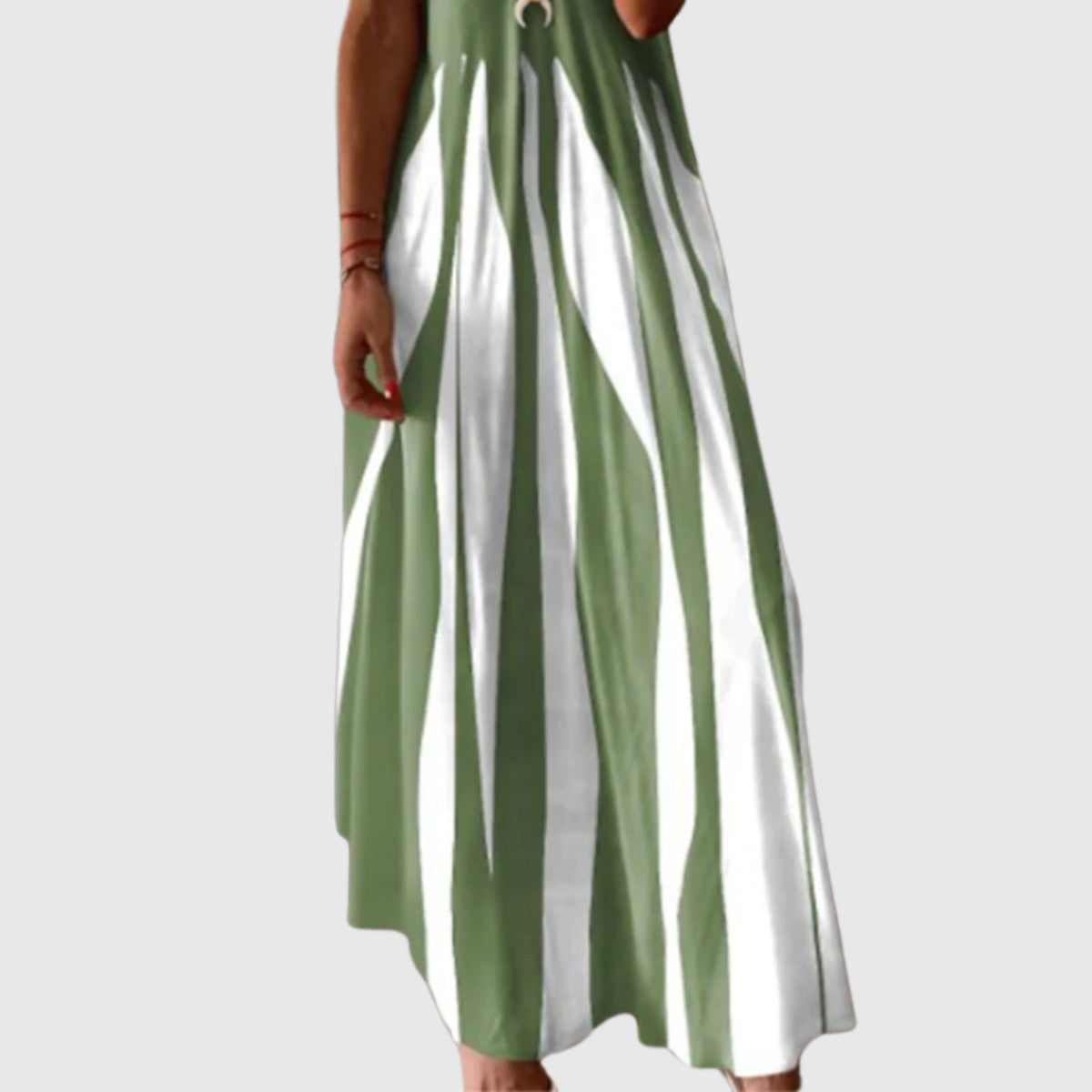 Women's Chic Sleeveless Striped Maxi Dress