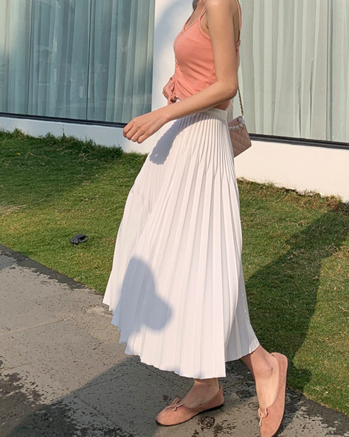 Amelia Classic A-Line Pleated Skirt - Timeless Silhouette, Flattering Pleats