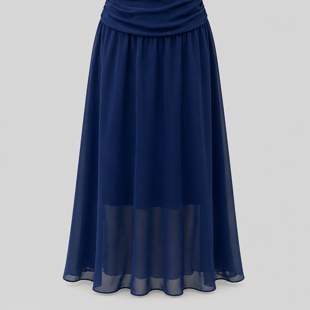 Elegant Long Dress with V-Neck