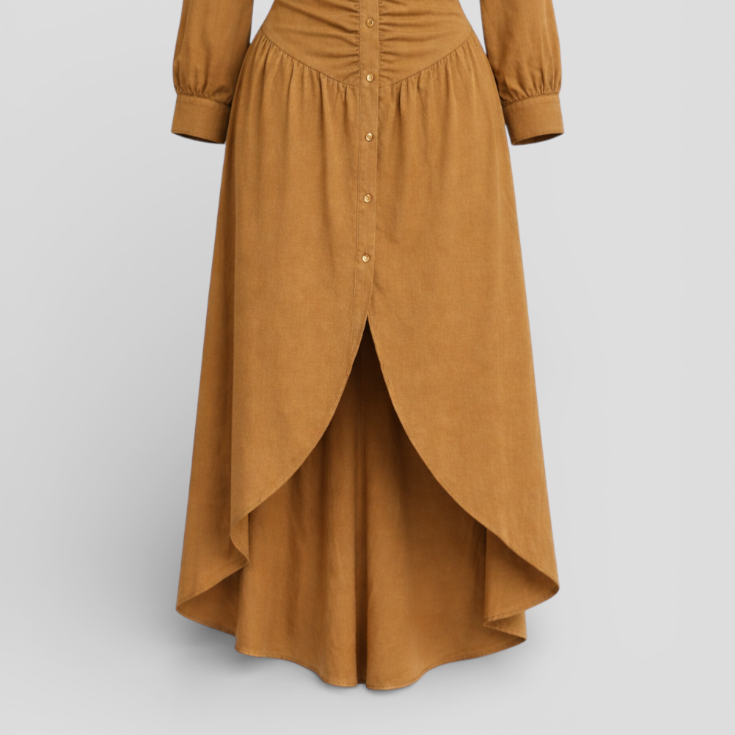 Soléane - Sophisticated Pleated Dress for a Timeless, Elegant Look