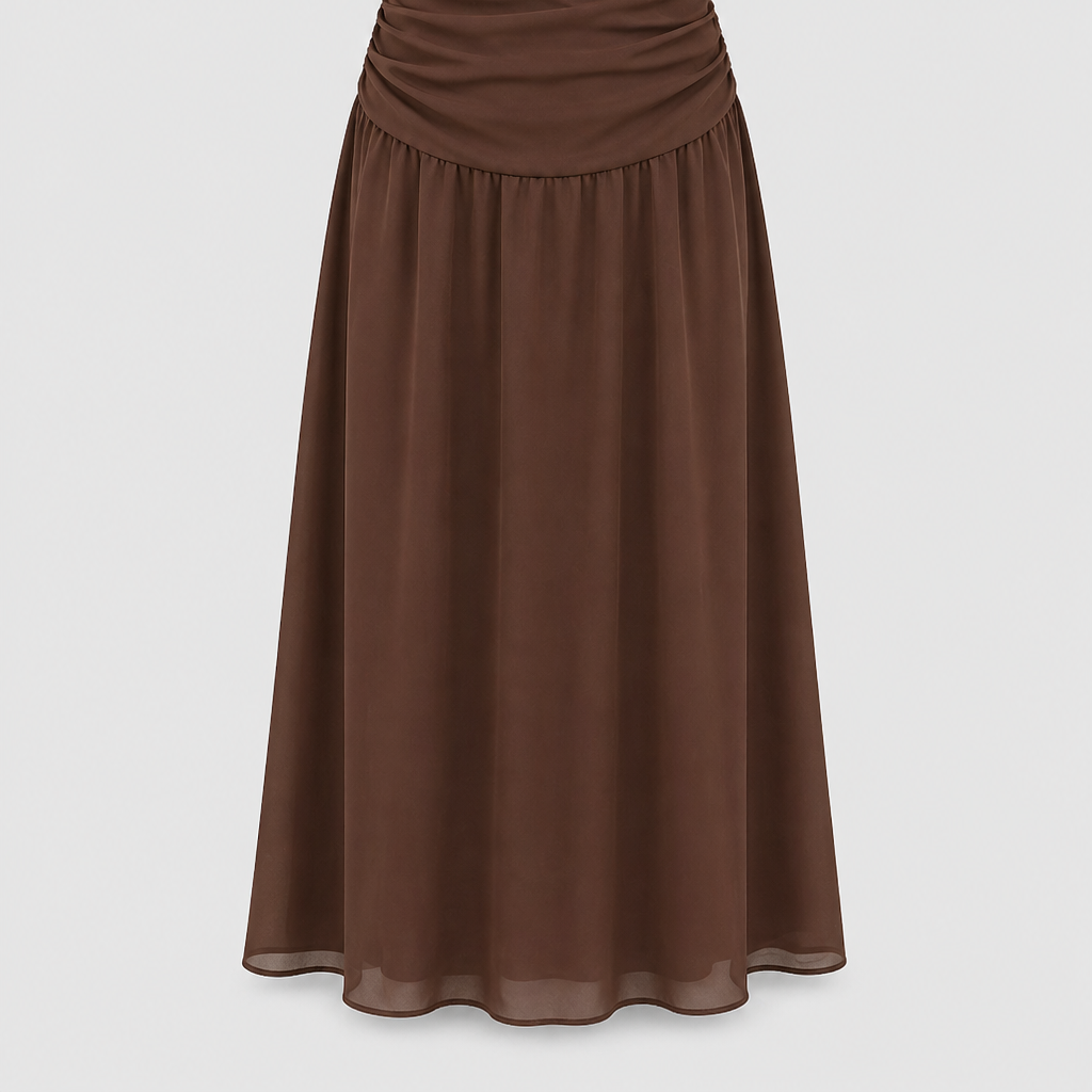 Elegant Long Dress with V-Neck