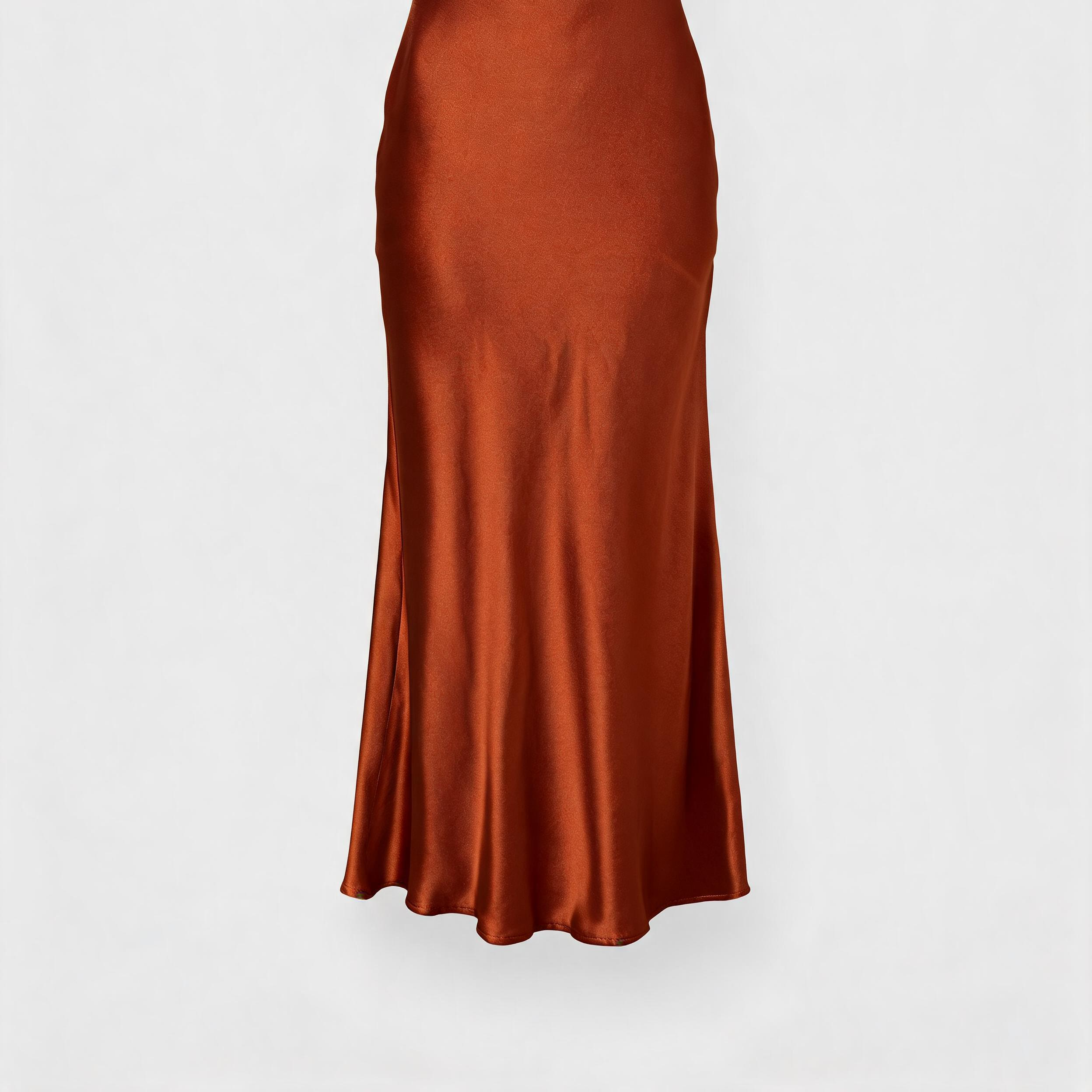 Elegant Floor-Length Silk Dress