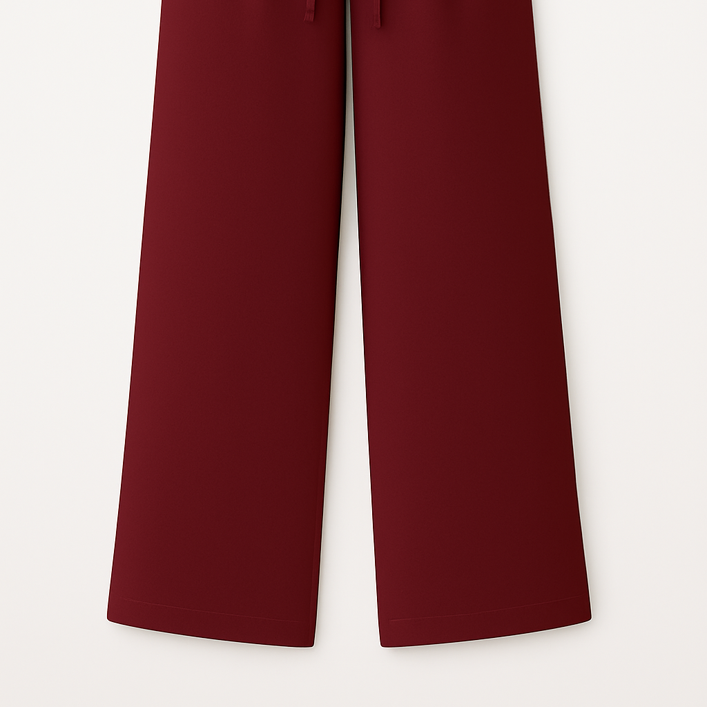 Women's Waisted Palazzo Pants with Tie Belt — Elegant Comfort for Any